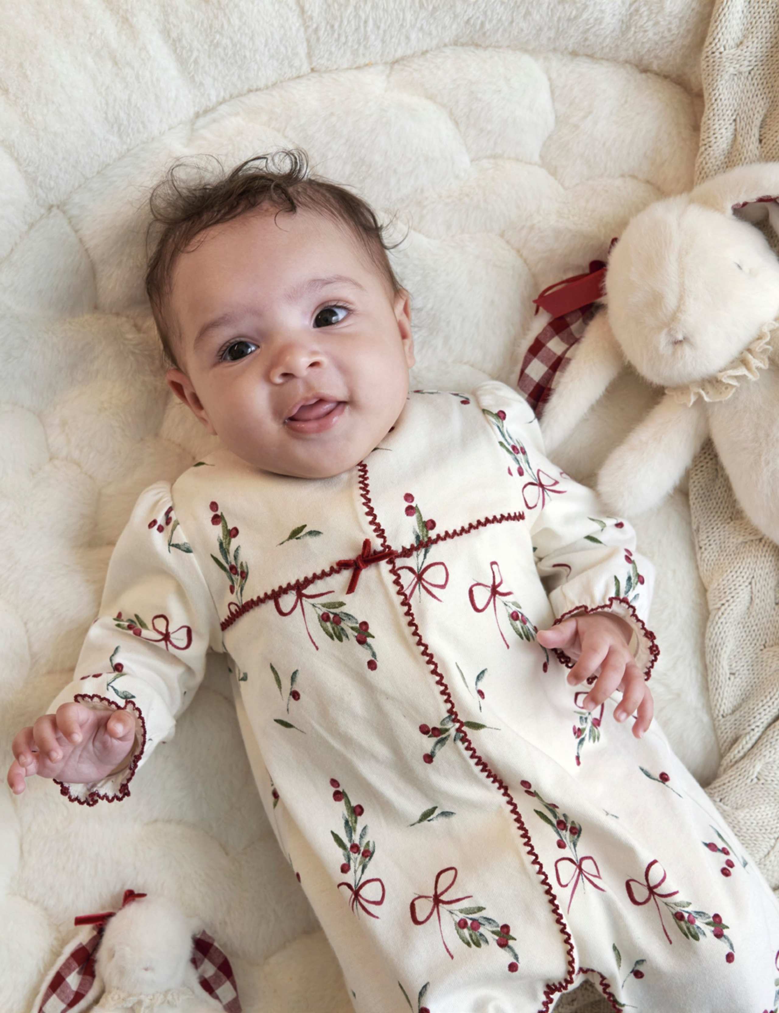 Pure Cotton Winter Berry Sleepsuit (0-12 Mths) 6 of 8