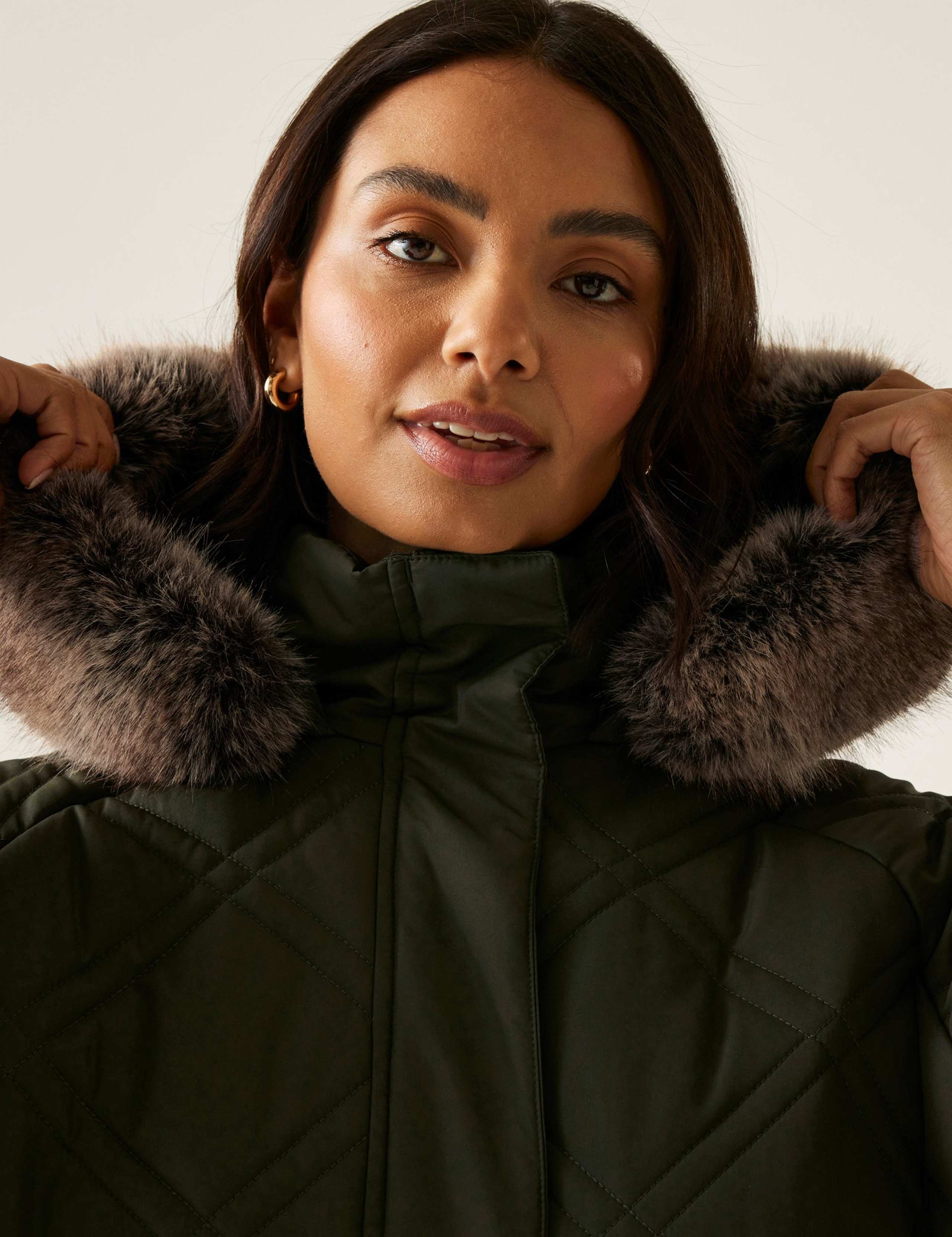 Freyla Quilted Hooded Longline Parka Coat 6 of 7