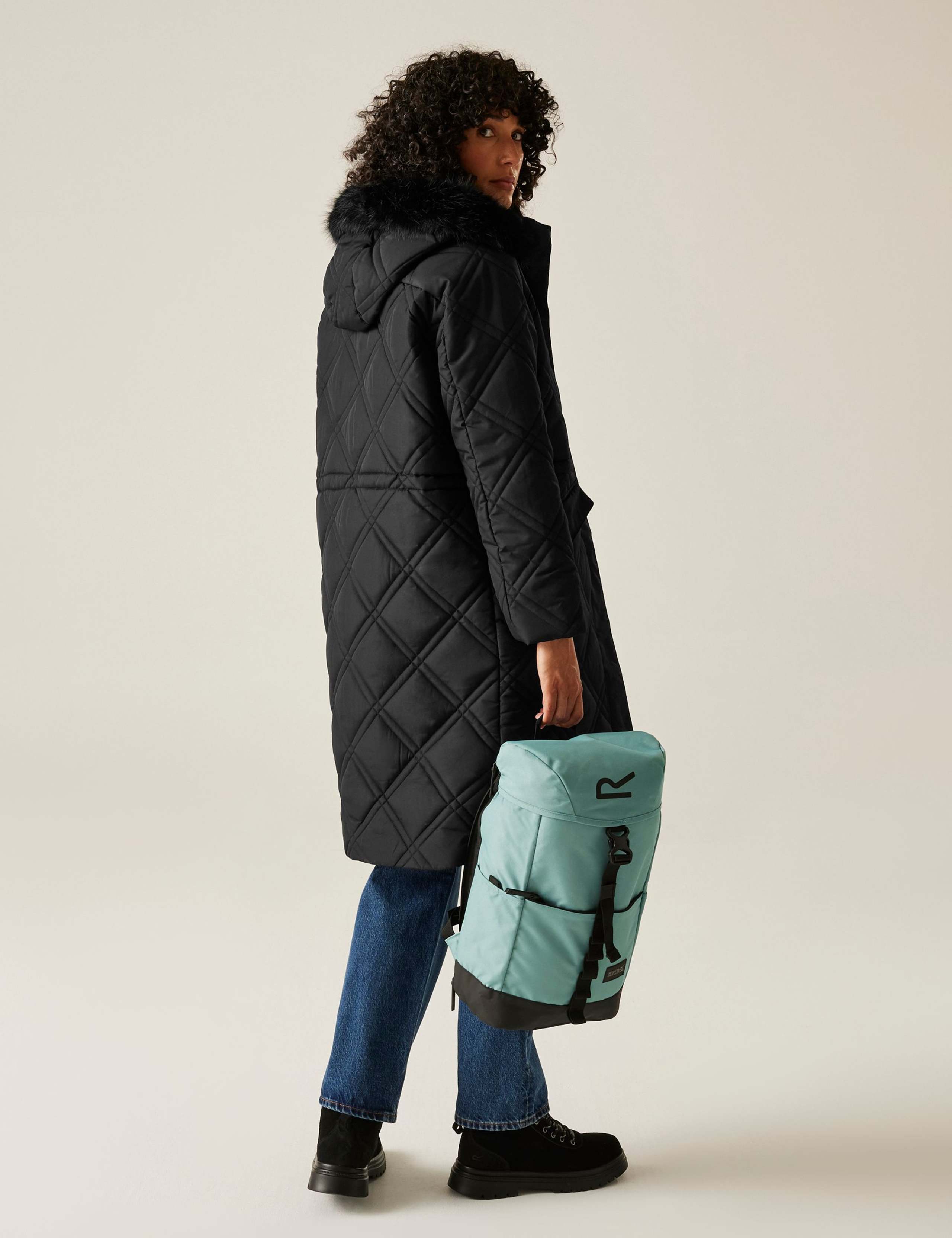 Freyla Quilted Hooded Longline Parka Coat 4 of 7