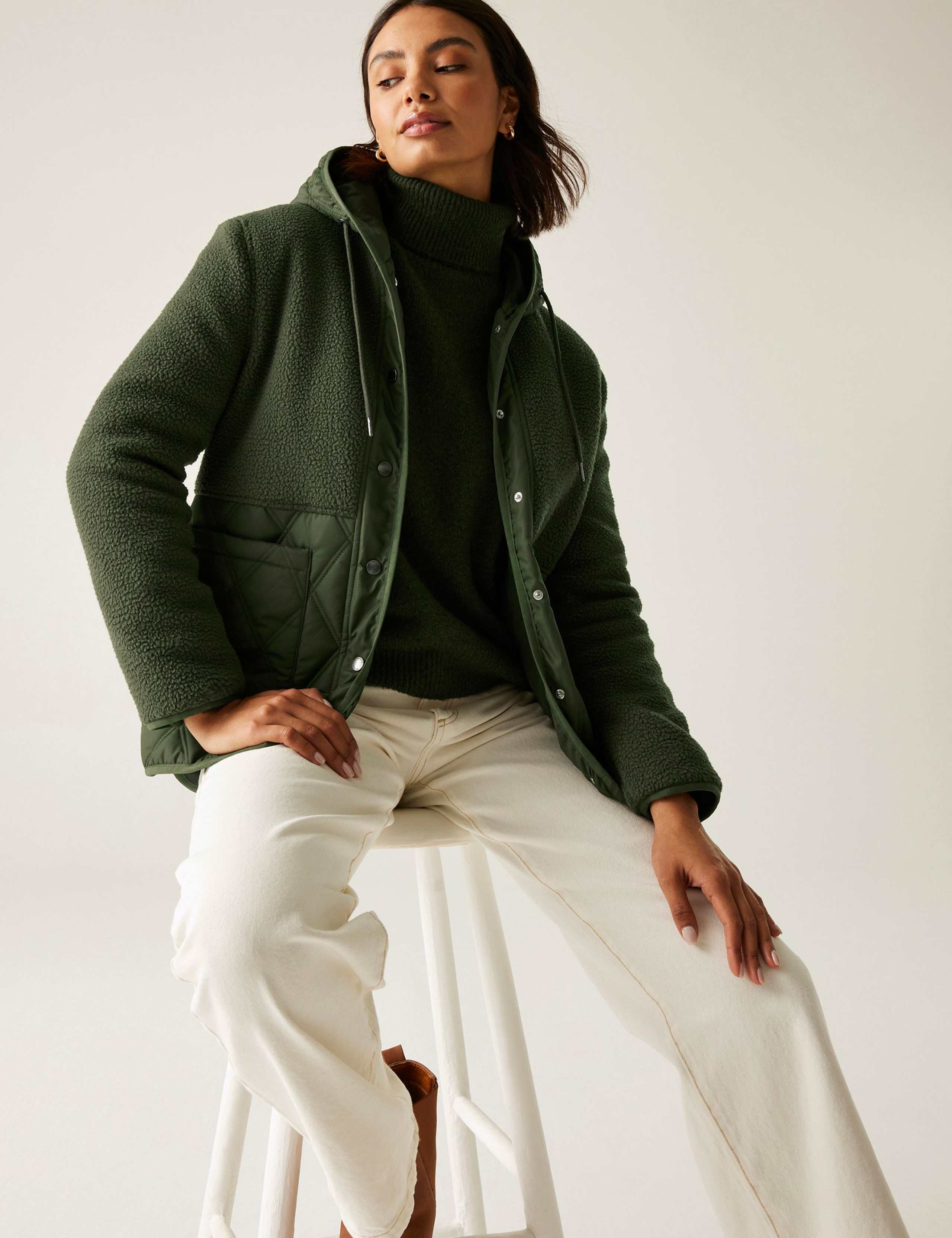 Mikayla Quilted Hooded Fleece Jacket 4 of 7