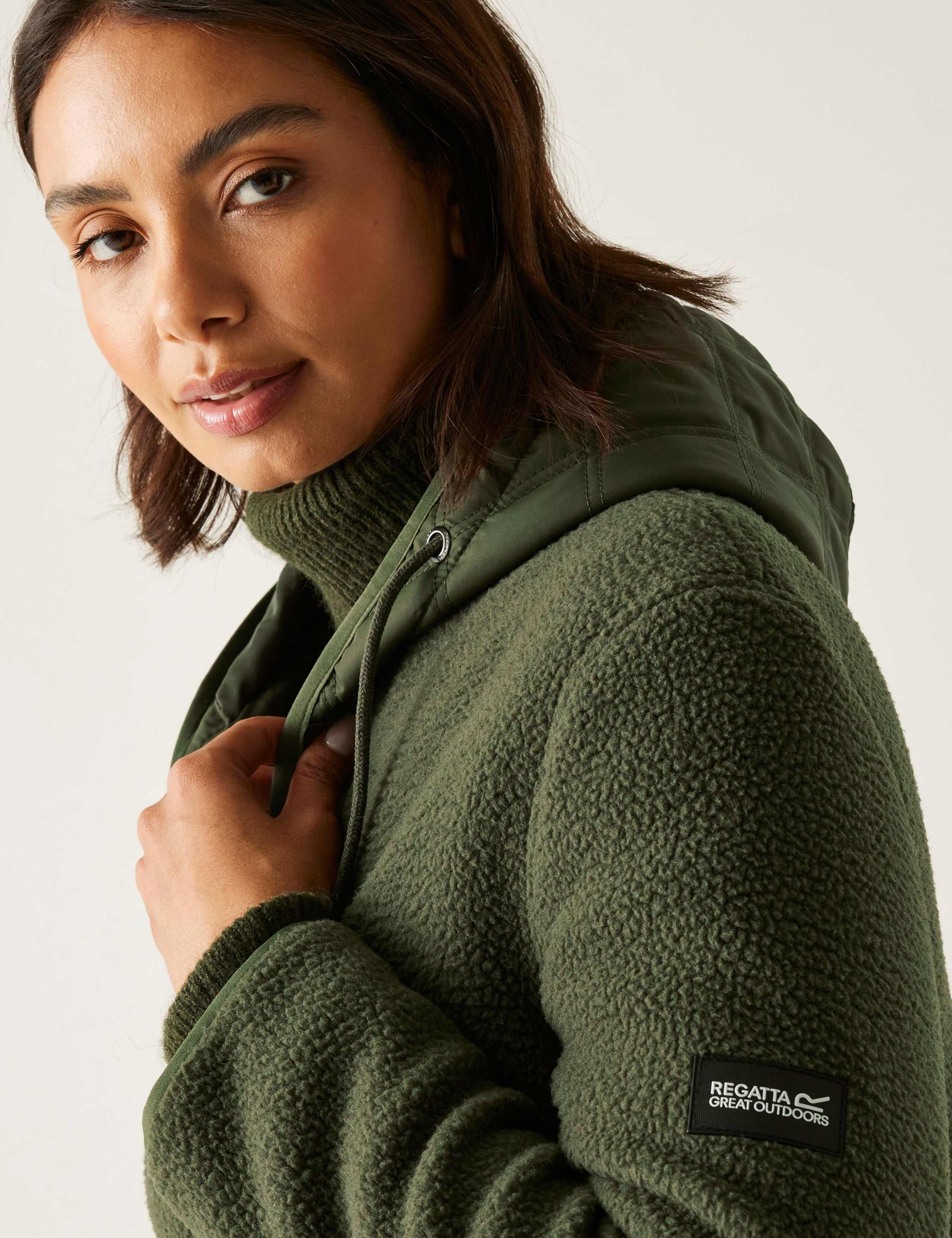 Mikayla Quilted Hooded Fleece Jacket 6 of 7