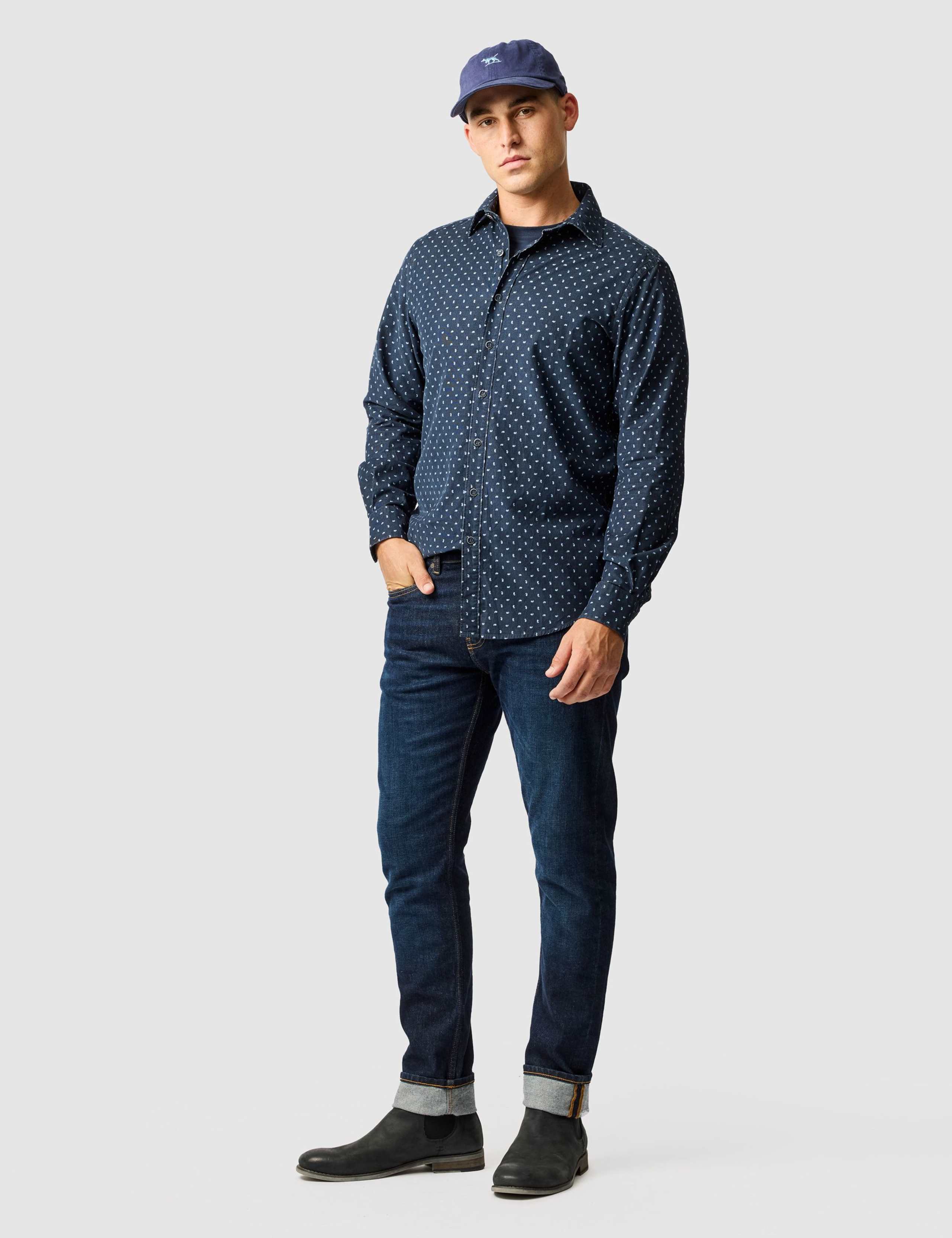 Harrington Slim Fit Corduroy Paisley Shirt 3 of 6