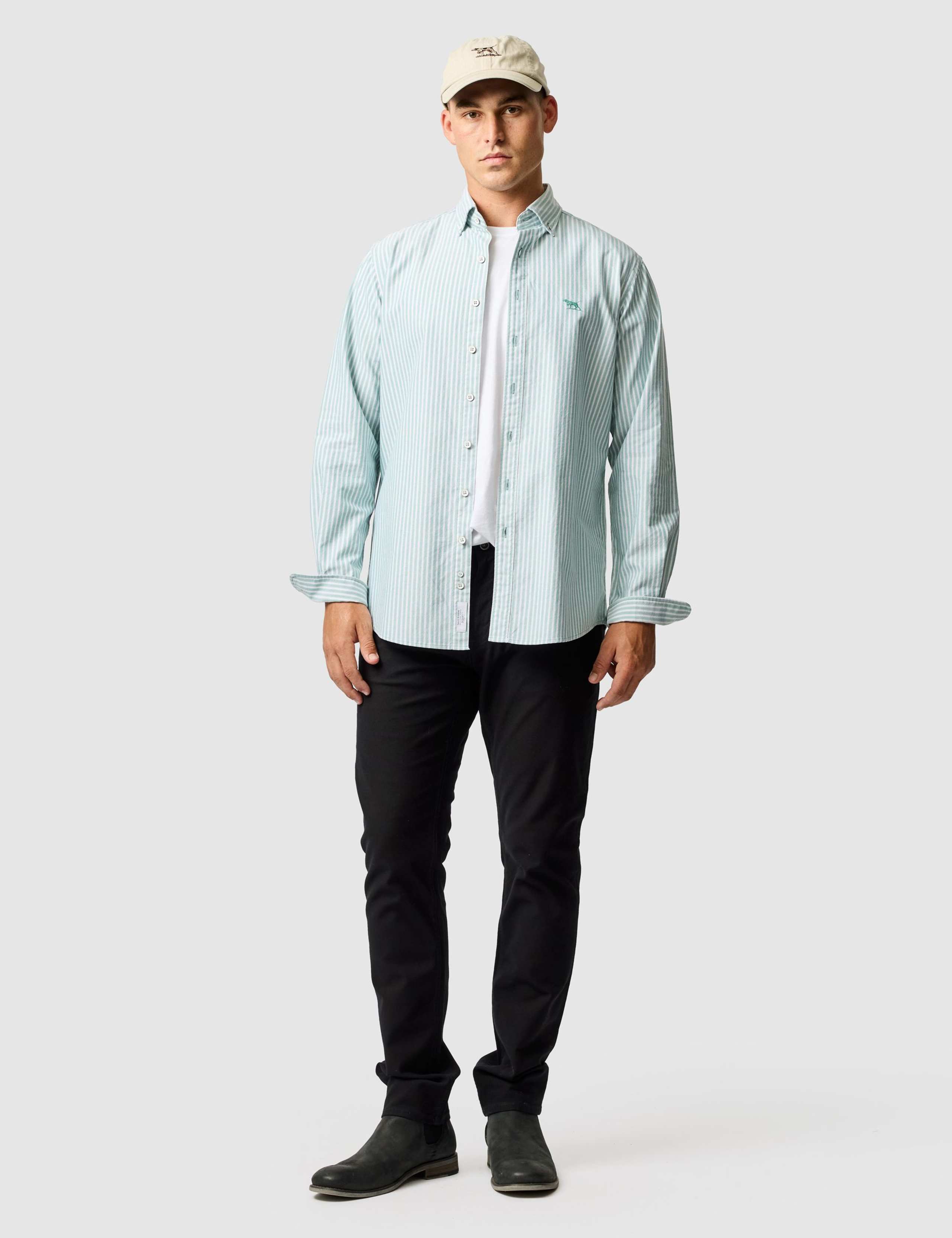 Gunn Slim Fit Pure Cotton Stripe Oxford Shirt 3 of 6