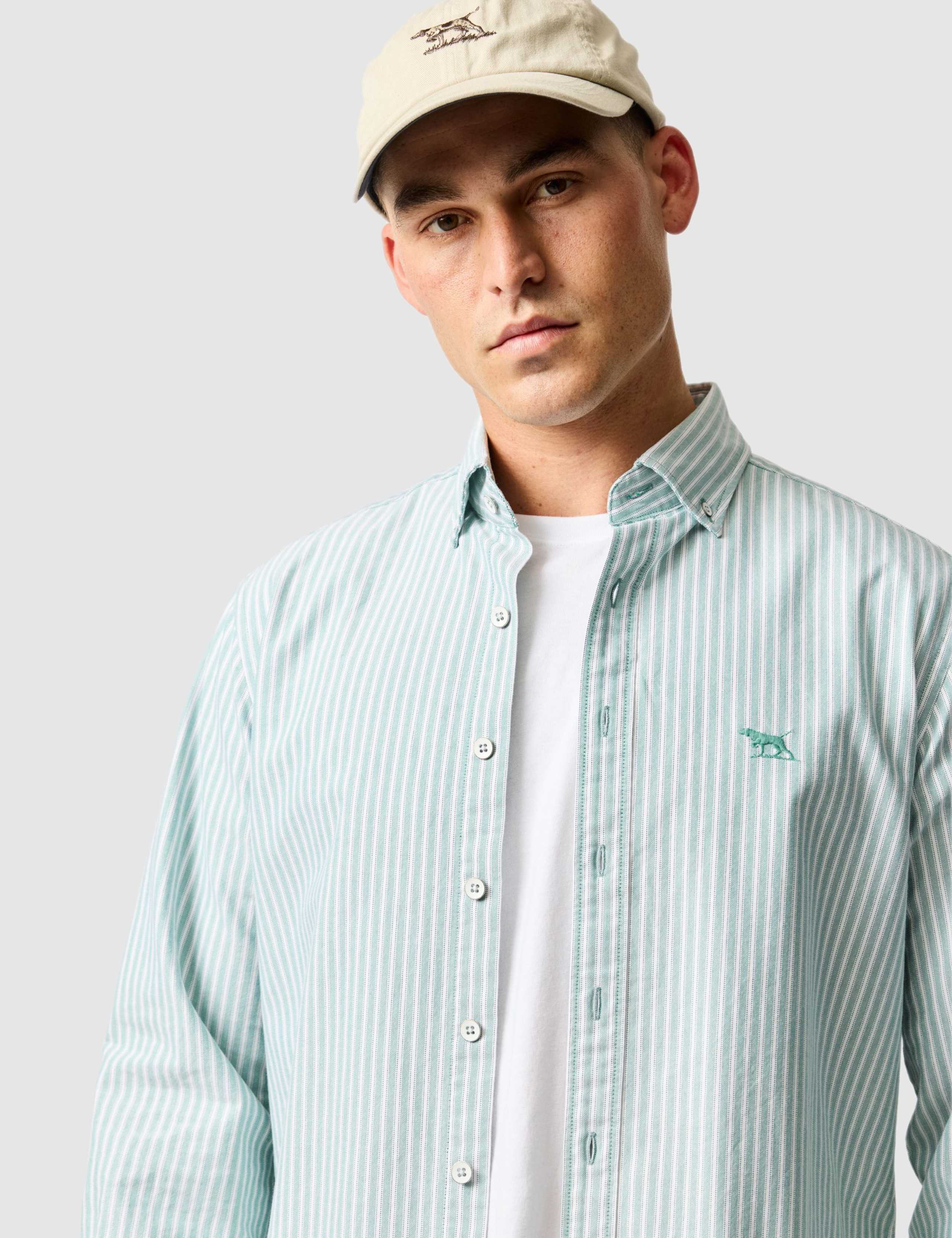 Gunn Slim Fit Pure Cotton Stripe Oxford Shirt 4 of 6