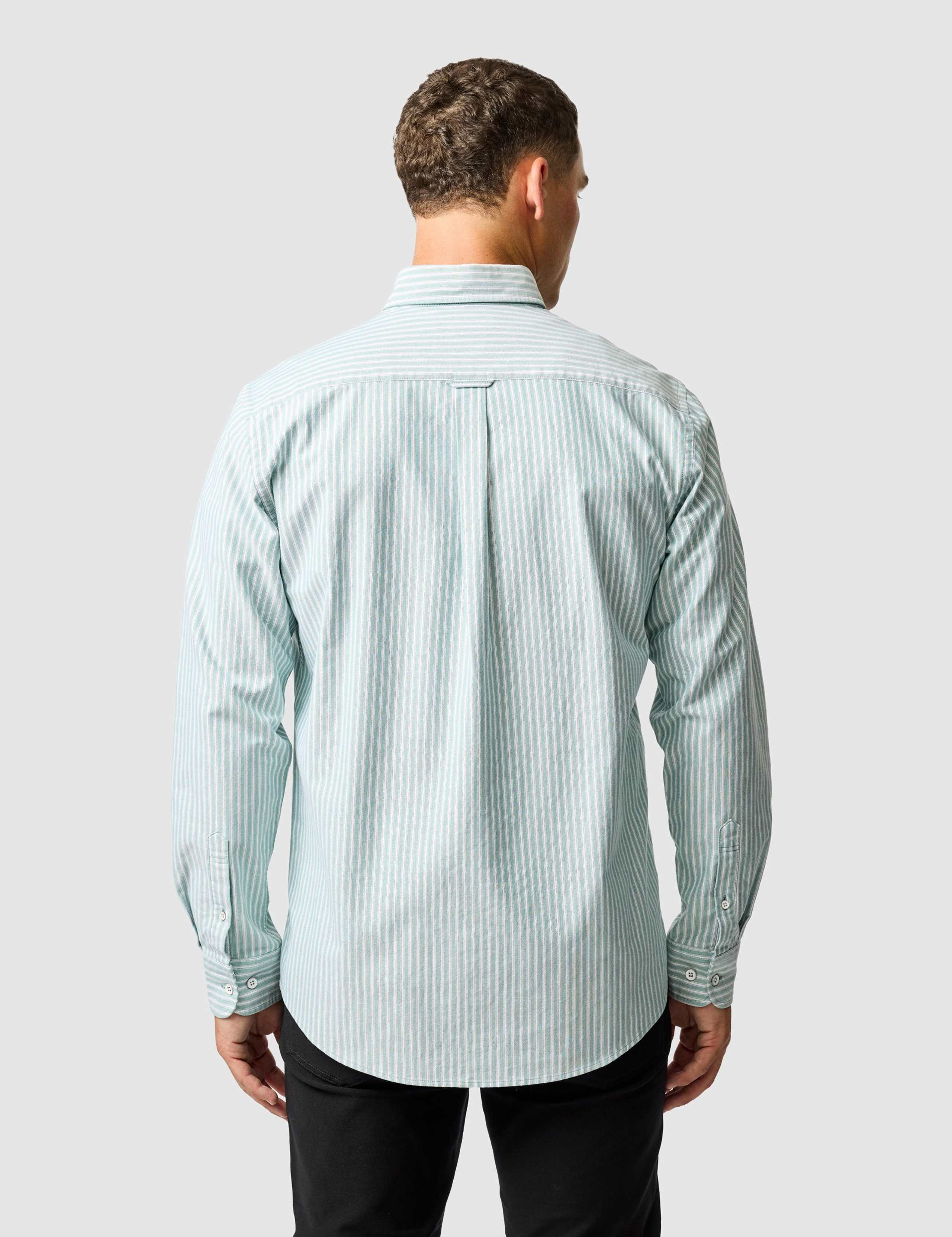 Gunn Slim Fit Pure Cotton Stripe Oxford Shirt 5 of 6