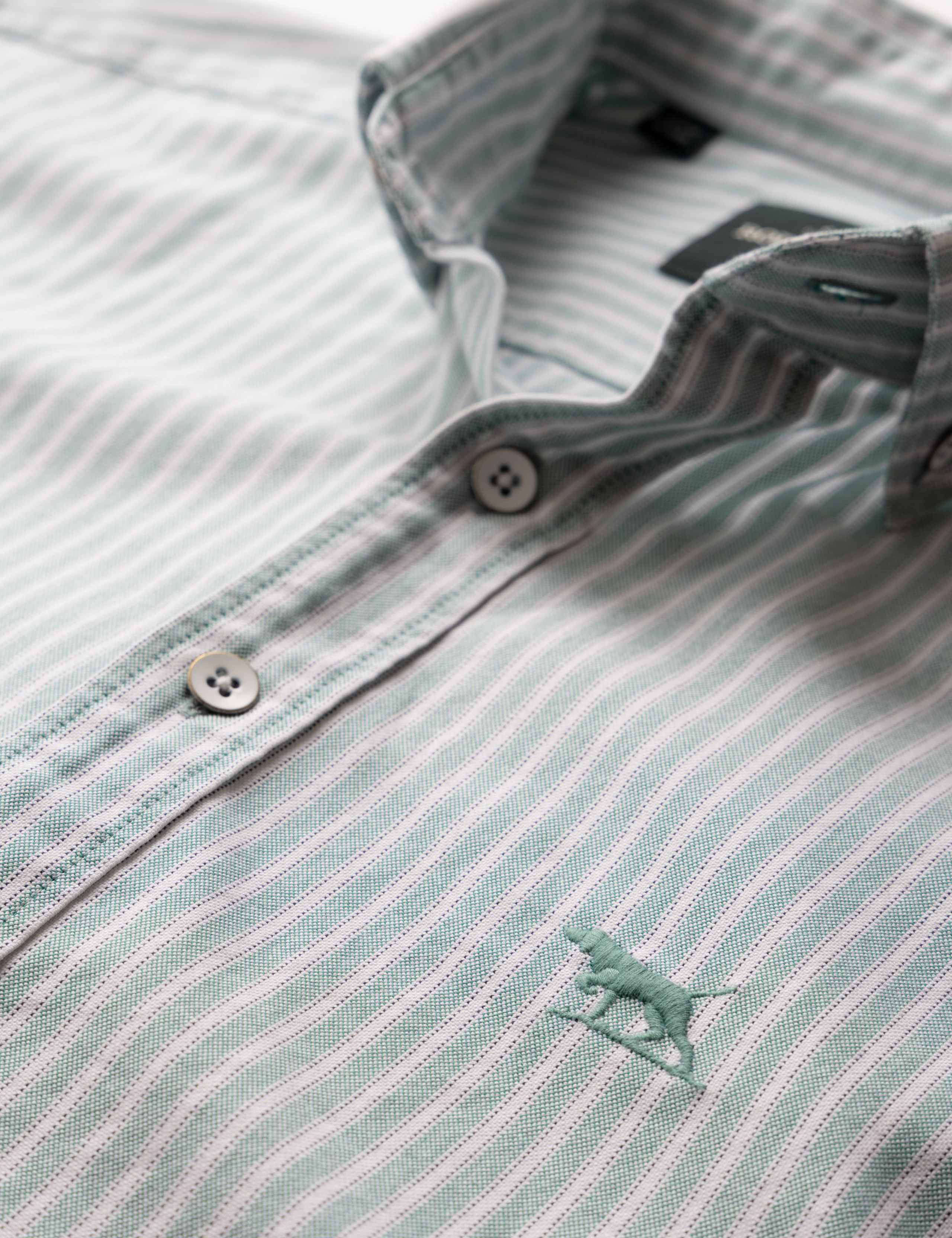 Gunn Slim Fit Pure Cotton Stripe Oxford Shirt 6 of 6