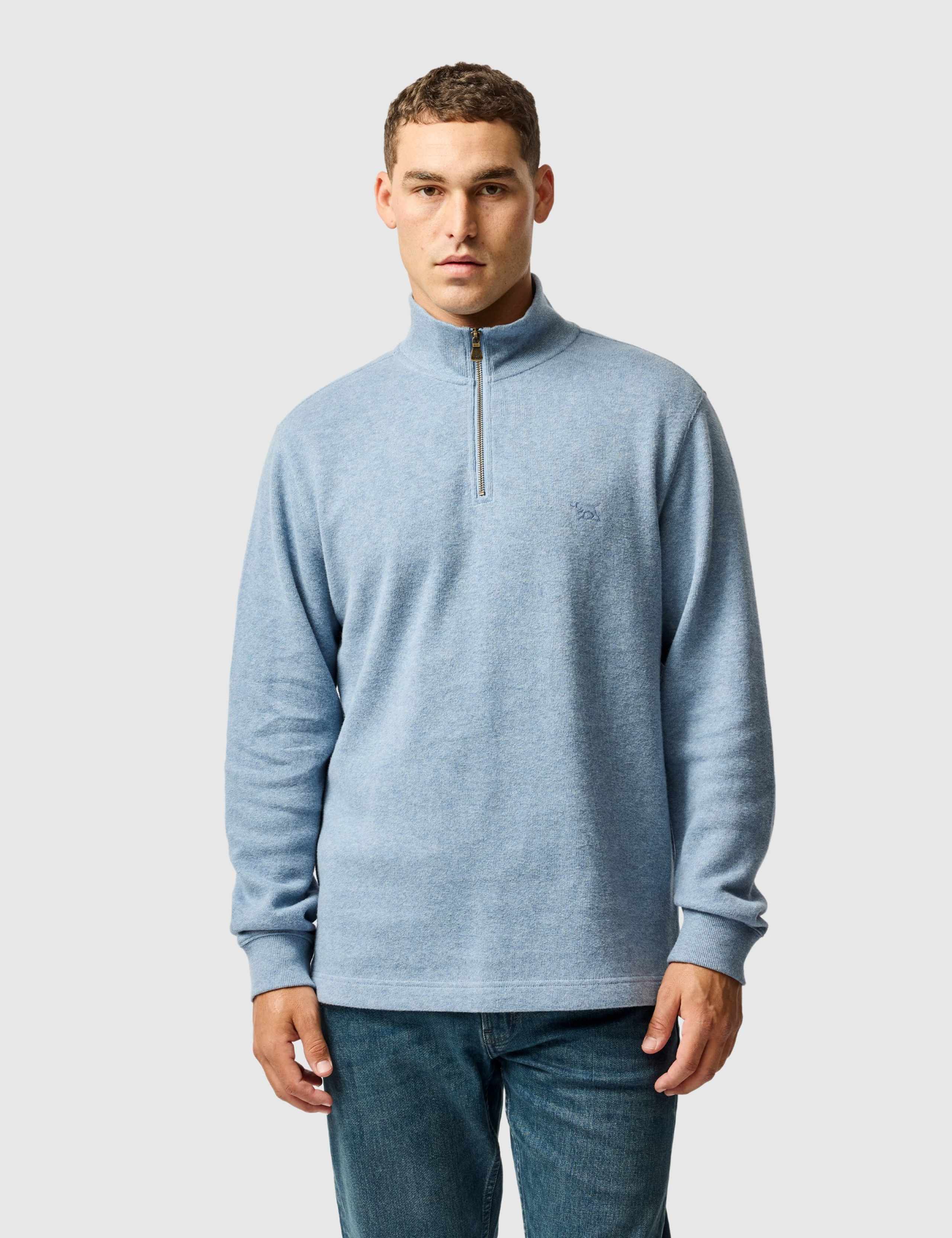 Alton Ave Pure Cotton Half Zip Sweatshirt 1 of 6