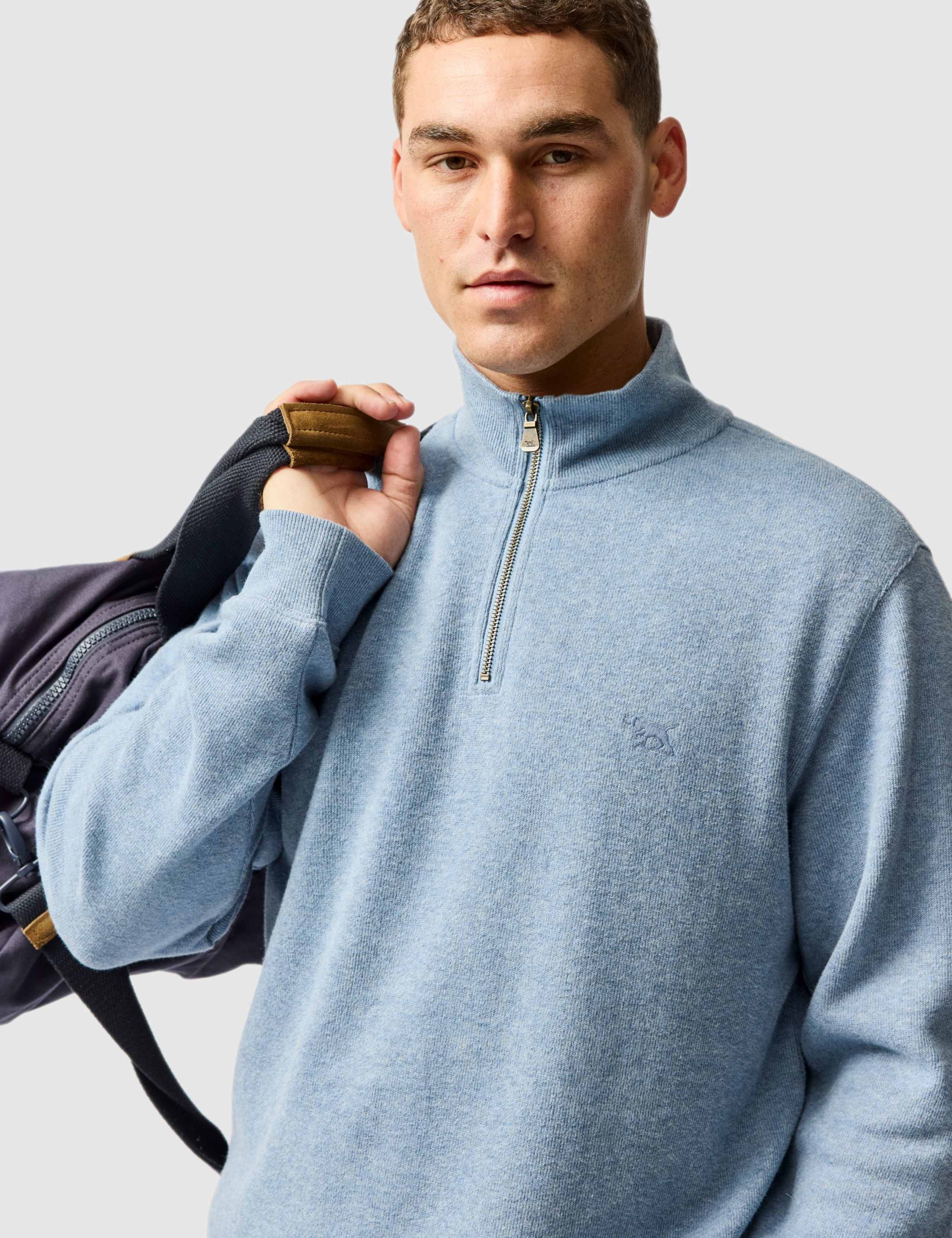 Alton Ave Pure Cotton Half Zip Sweatshirt 4 of 6