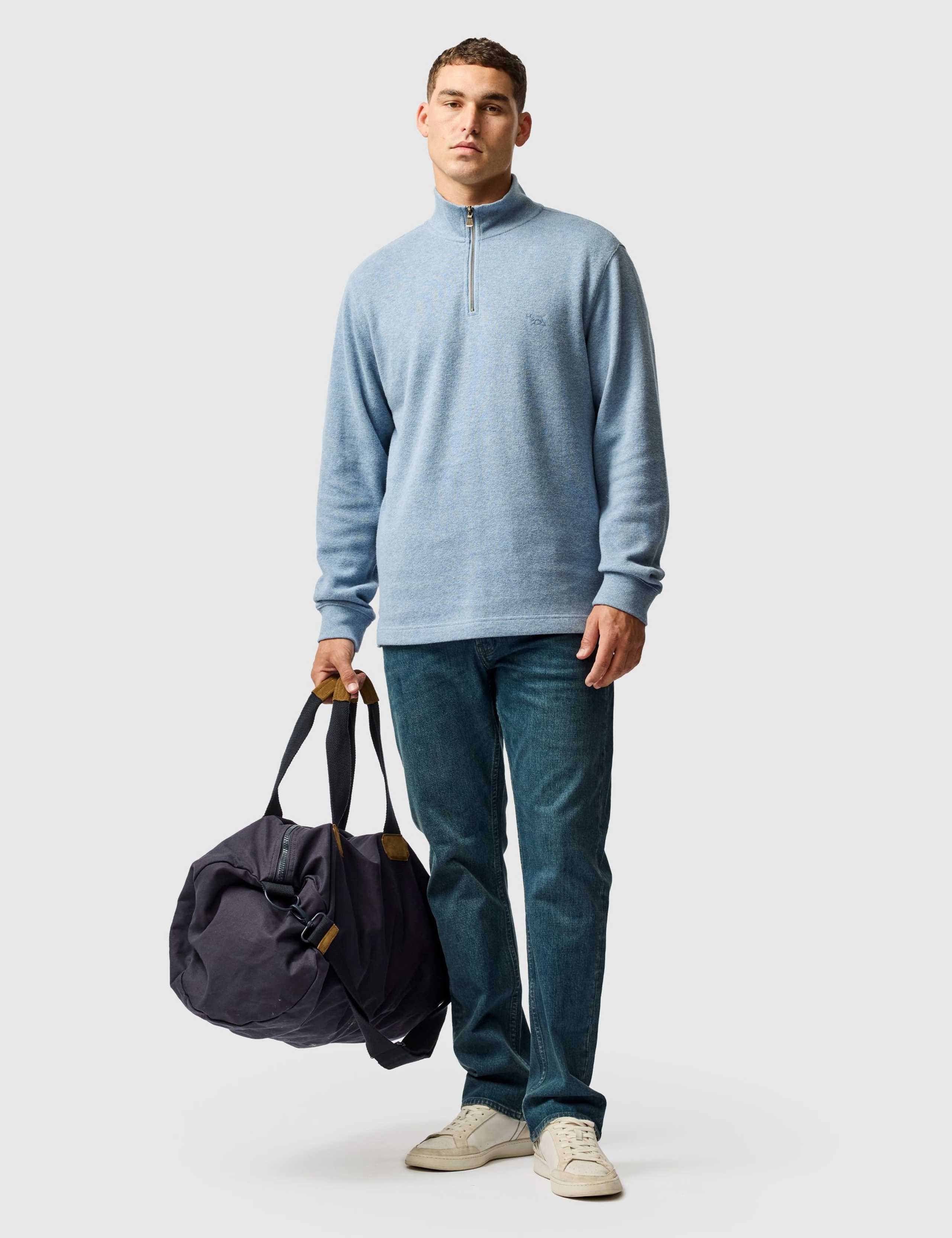 Alton Ave Pure Cotton Half Zip Sweatshirt 6 of 6