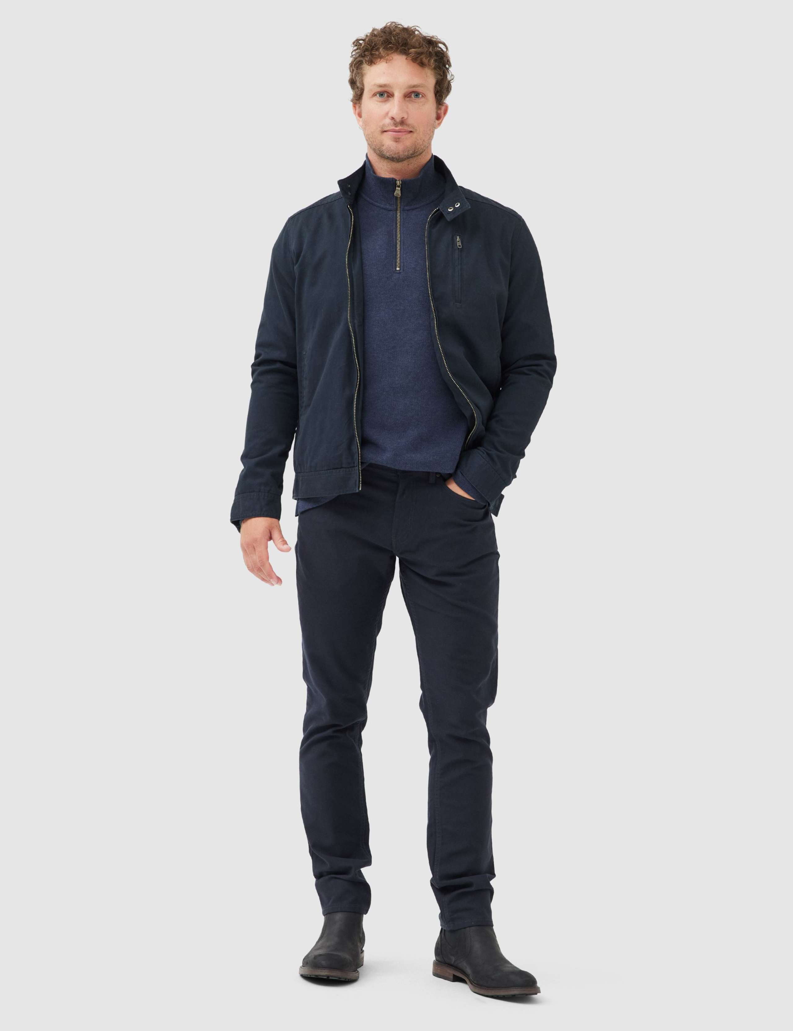 Alton Ave Pure Cotton Half Zip Sweatshirt 3 of 4