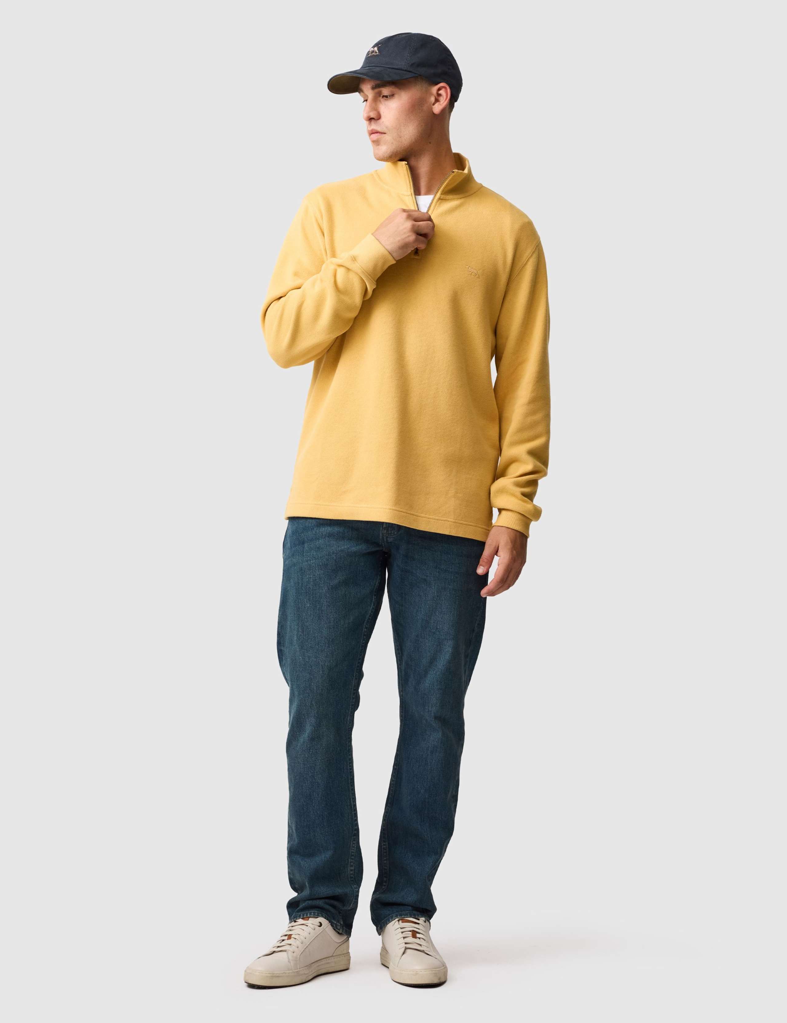 Alton Ave Pure Cotton Half Zip Sweatshirt 3 of 6