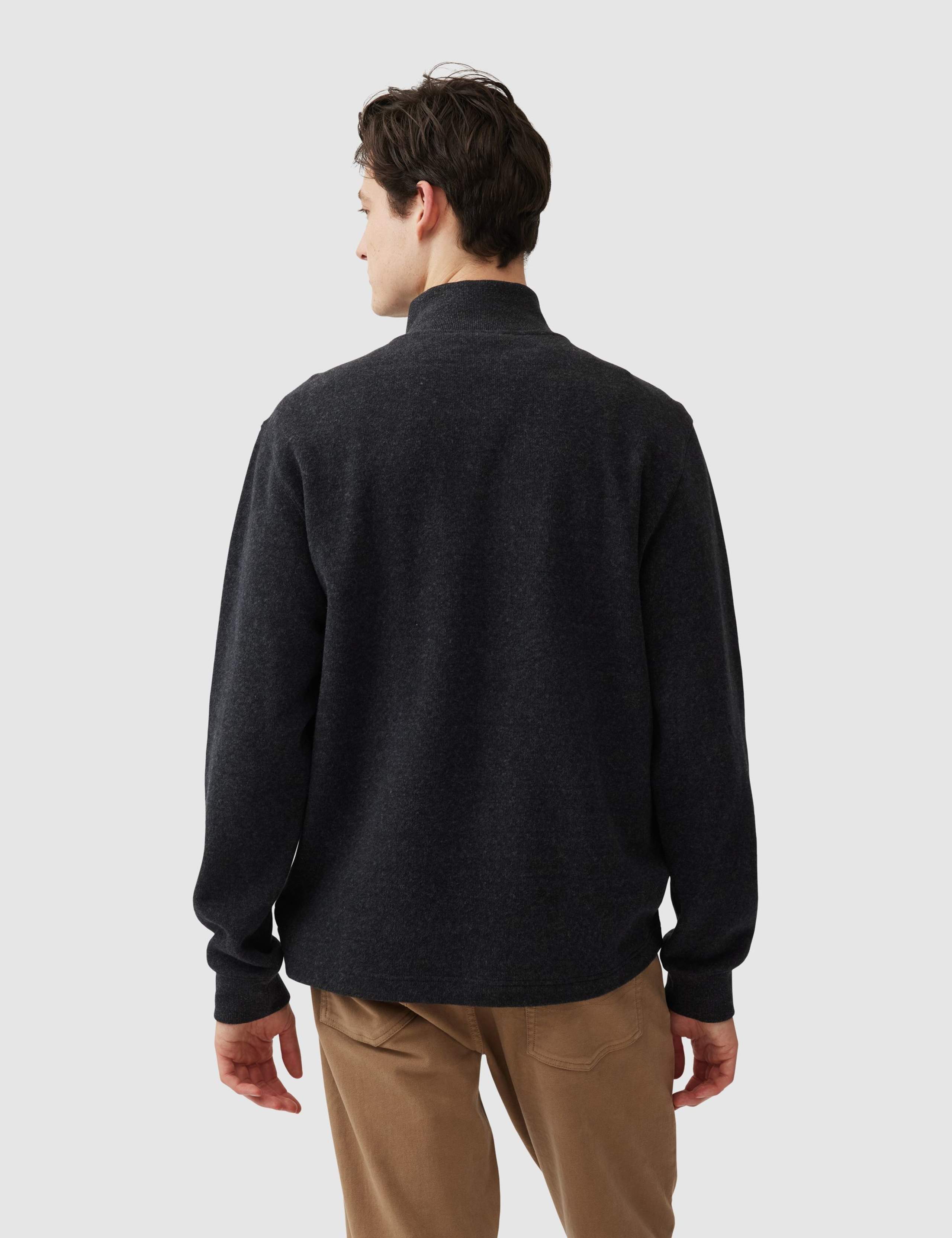 Alton Ave Pure Cotton Half Zip Sweatshirt 4 of 5