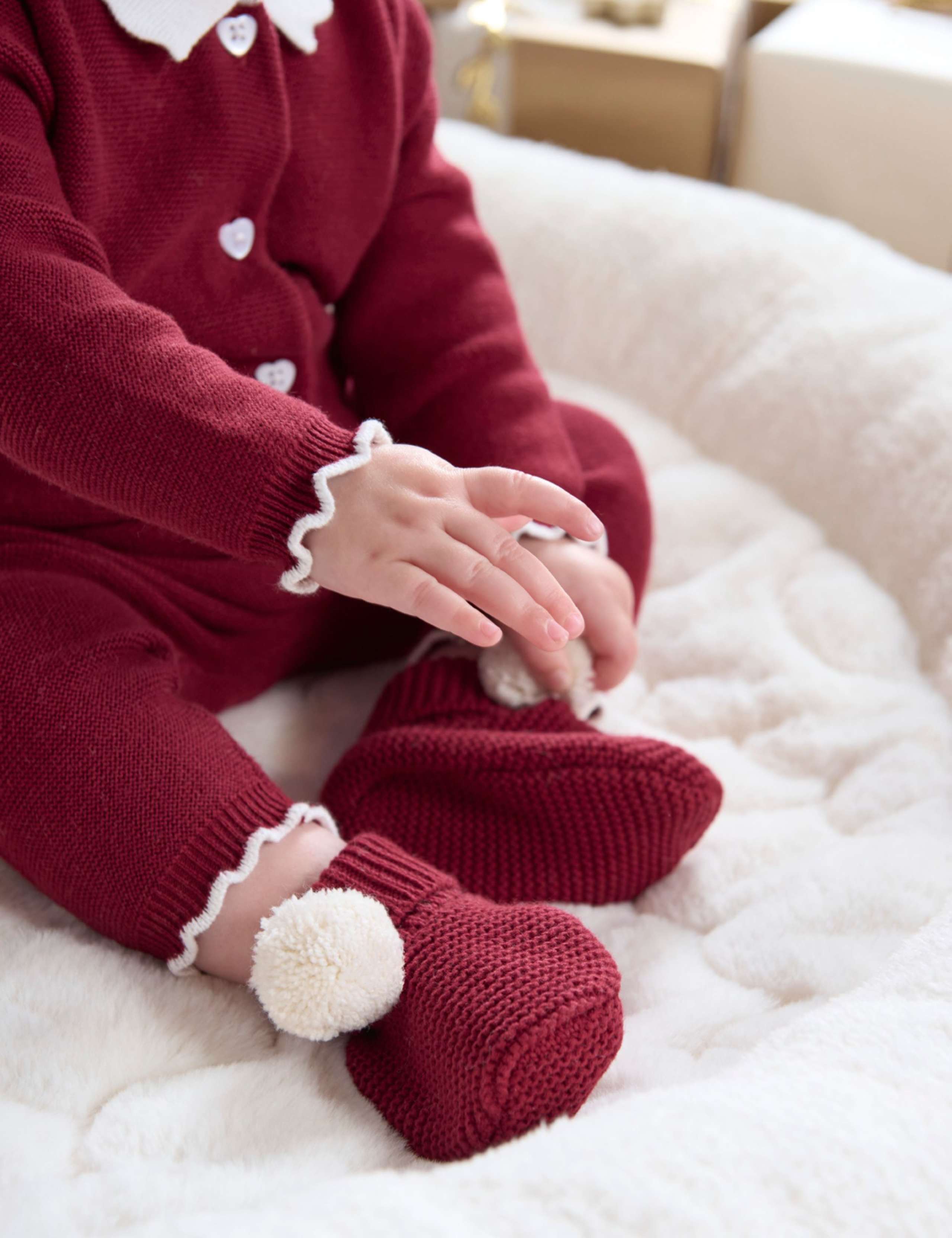 Pom Pom Booties (0-12 Mths) 3 of 7