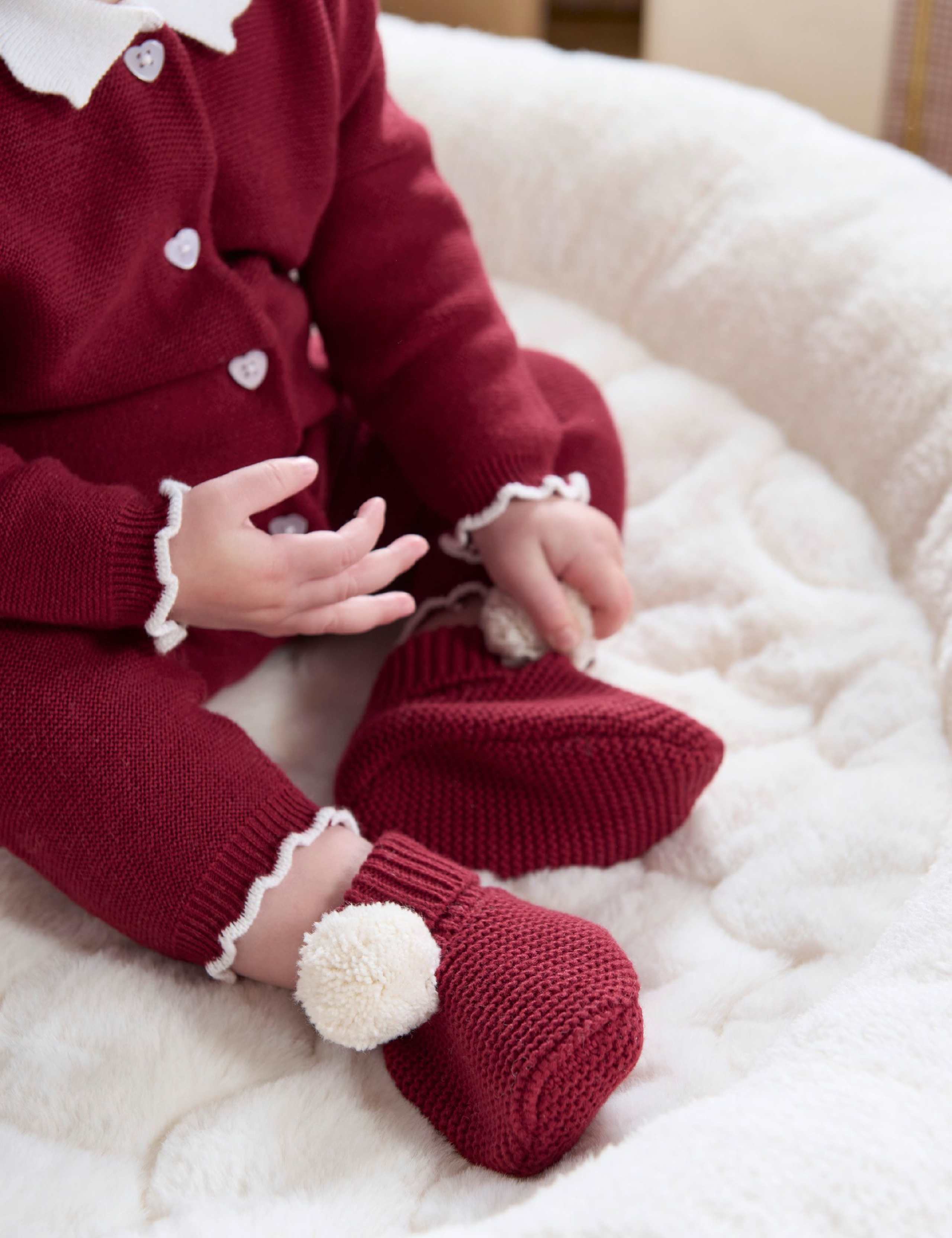 Pom Pom Booties (0-12 Mths) 5 of 7