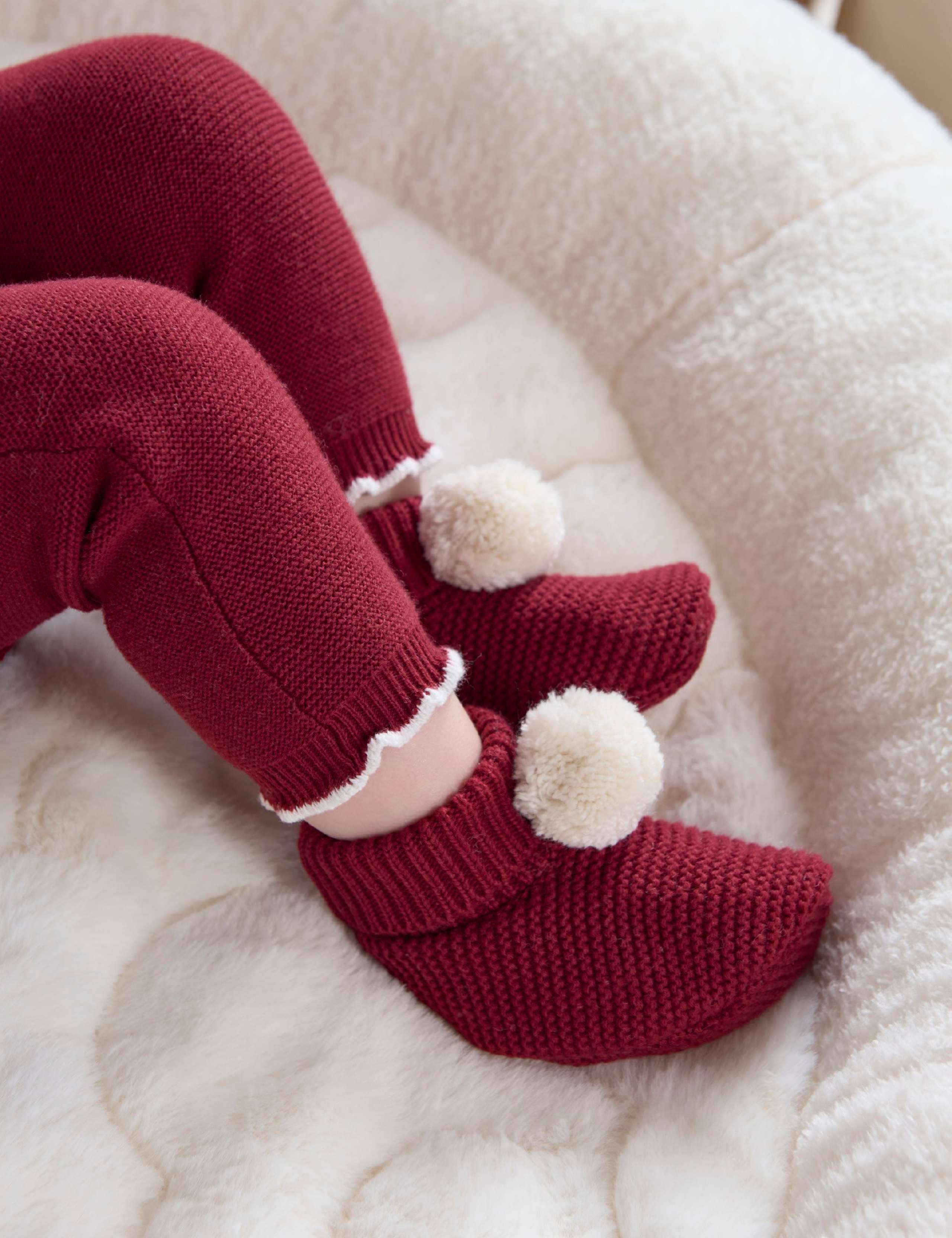 Pom Pom Booties (0-12 Mths) 6 of 7