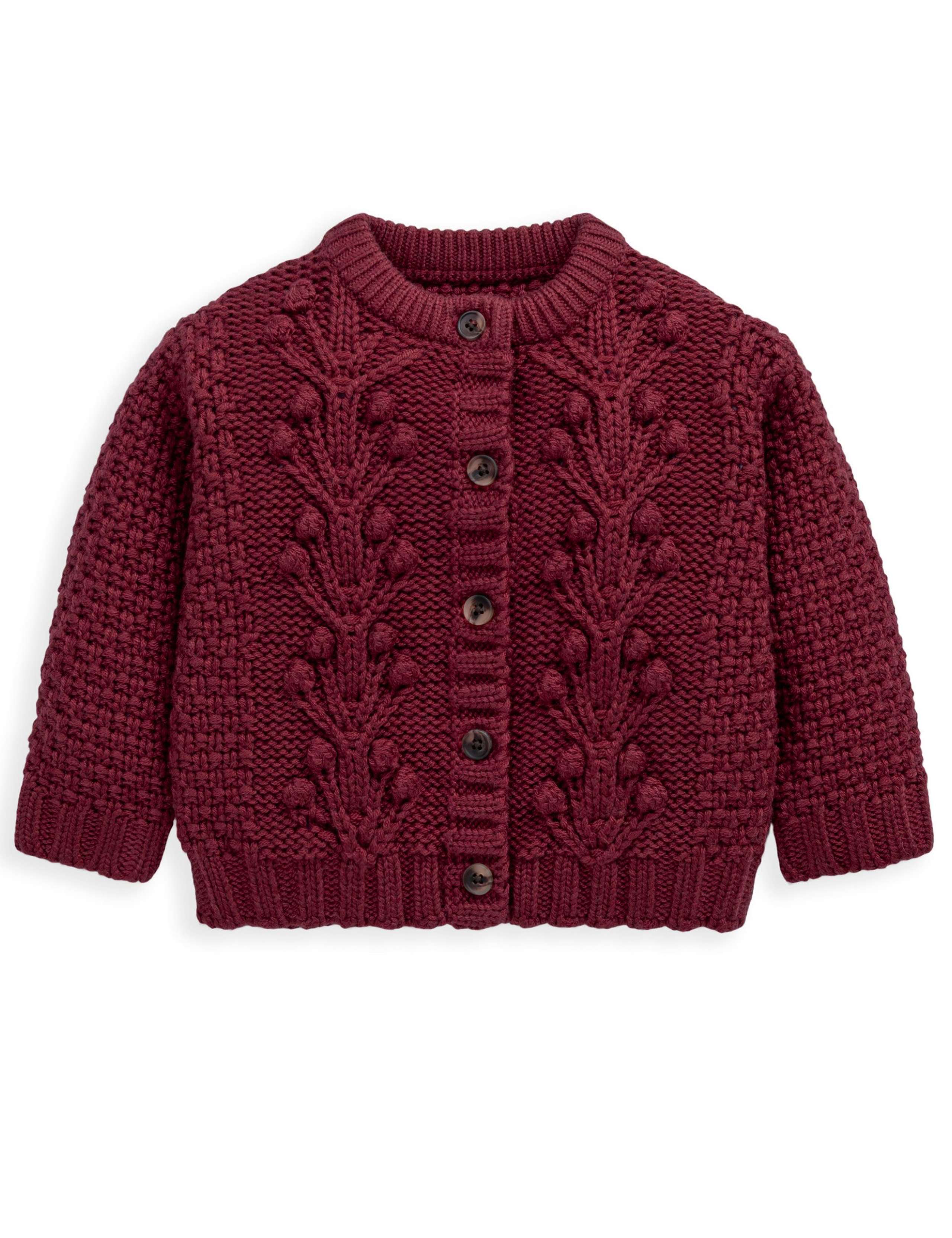 Bobble Knit Cardigan with Wool (0 Mths-3 Yrs) 2 of 2