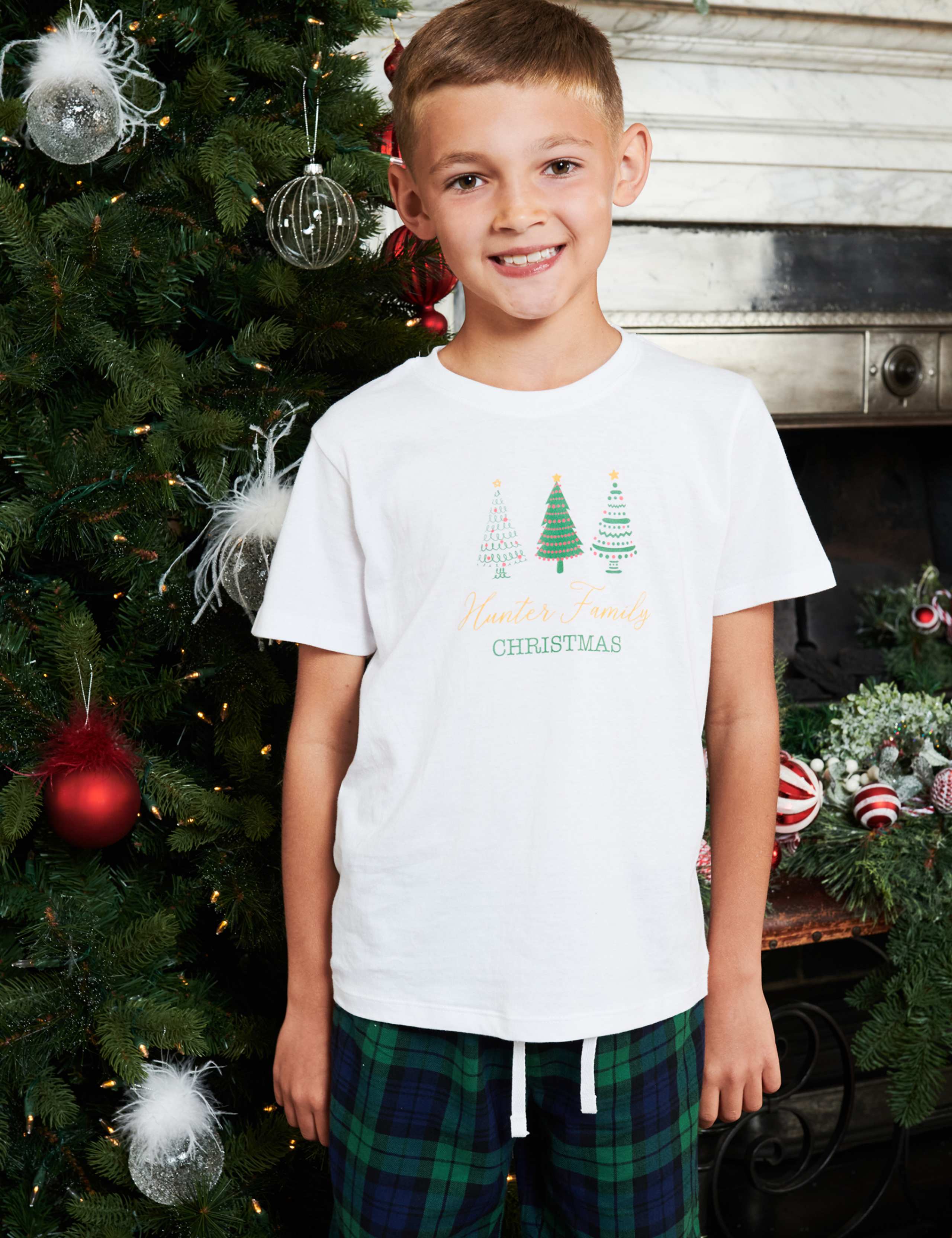 Personalised Tree Trio Boys Pyjamas (5-12 Yrs) 1 of 4