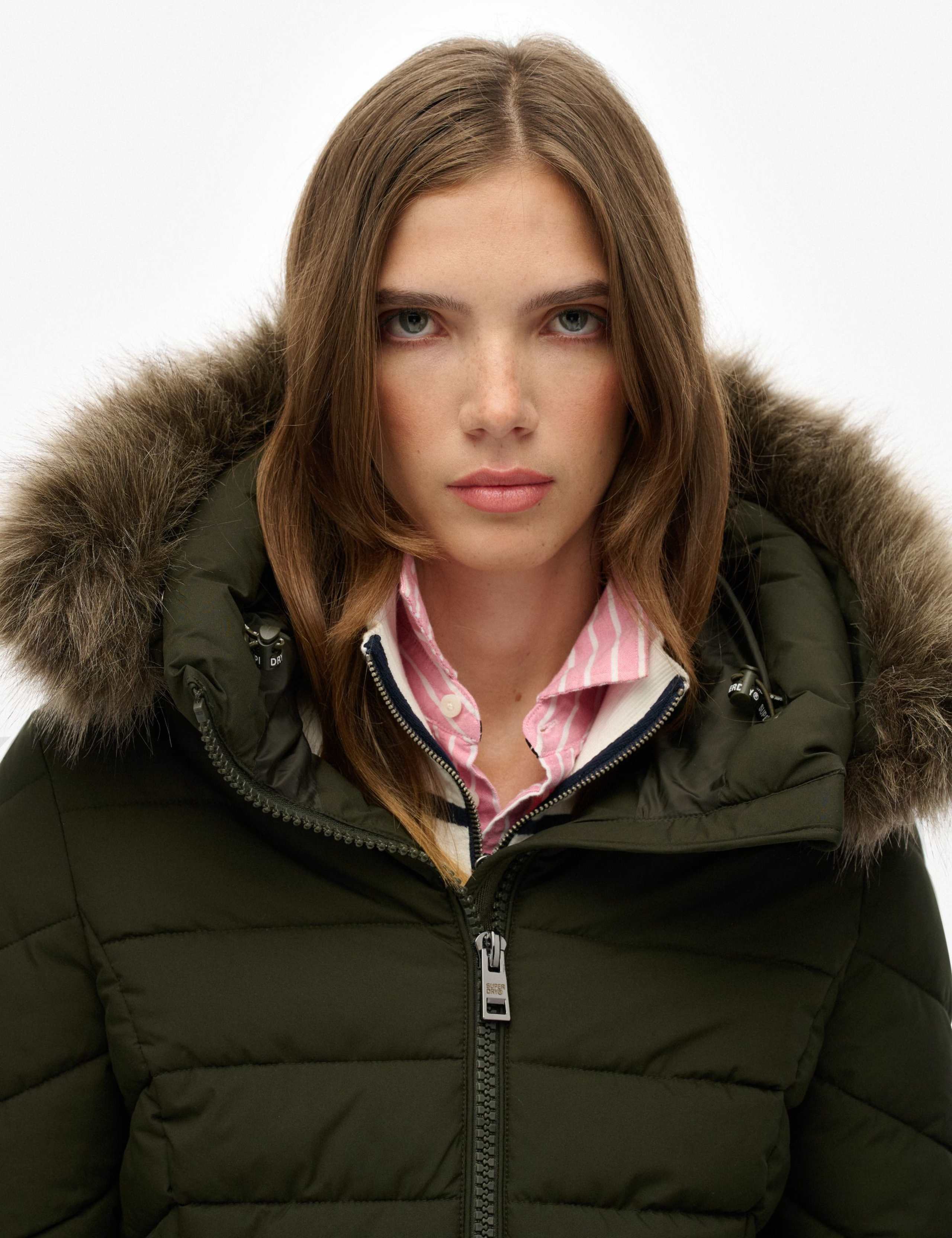 Hooded Funnel Neck Longline Puffer Jacket 3 of 4