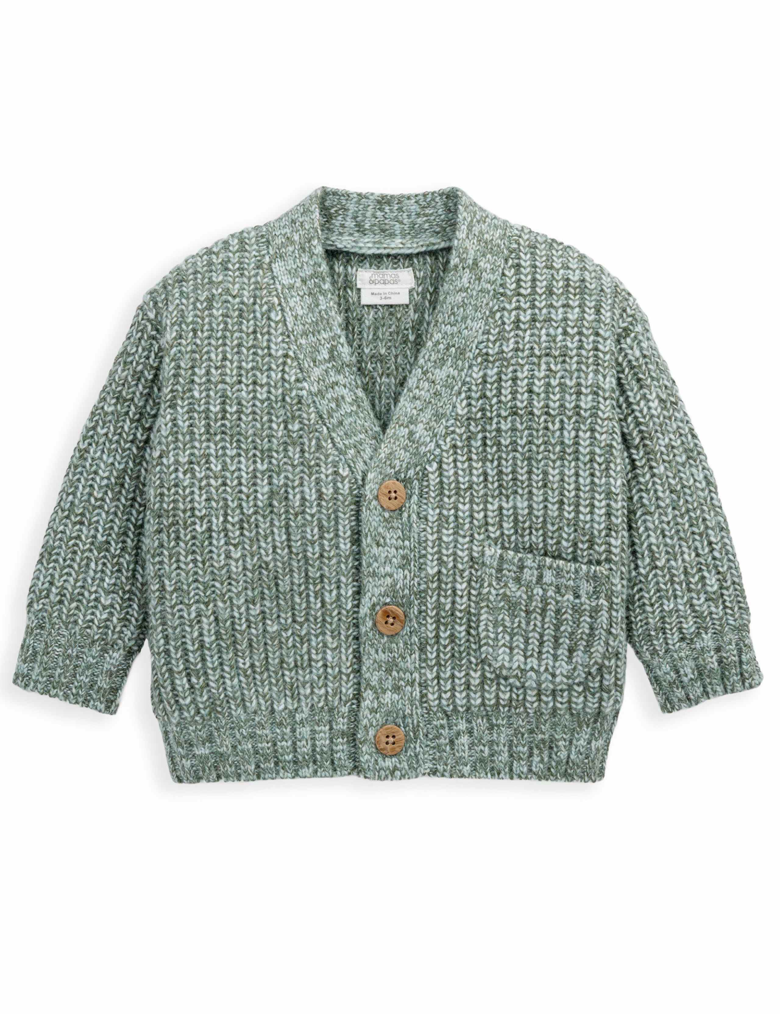 Cotton Blend Chunky Knit Cardigan (0 Mths-3 Yrs) 2 of 2
