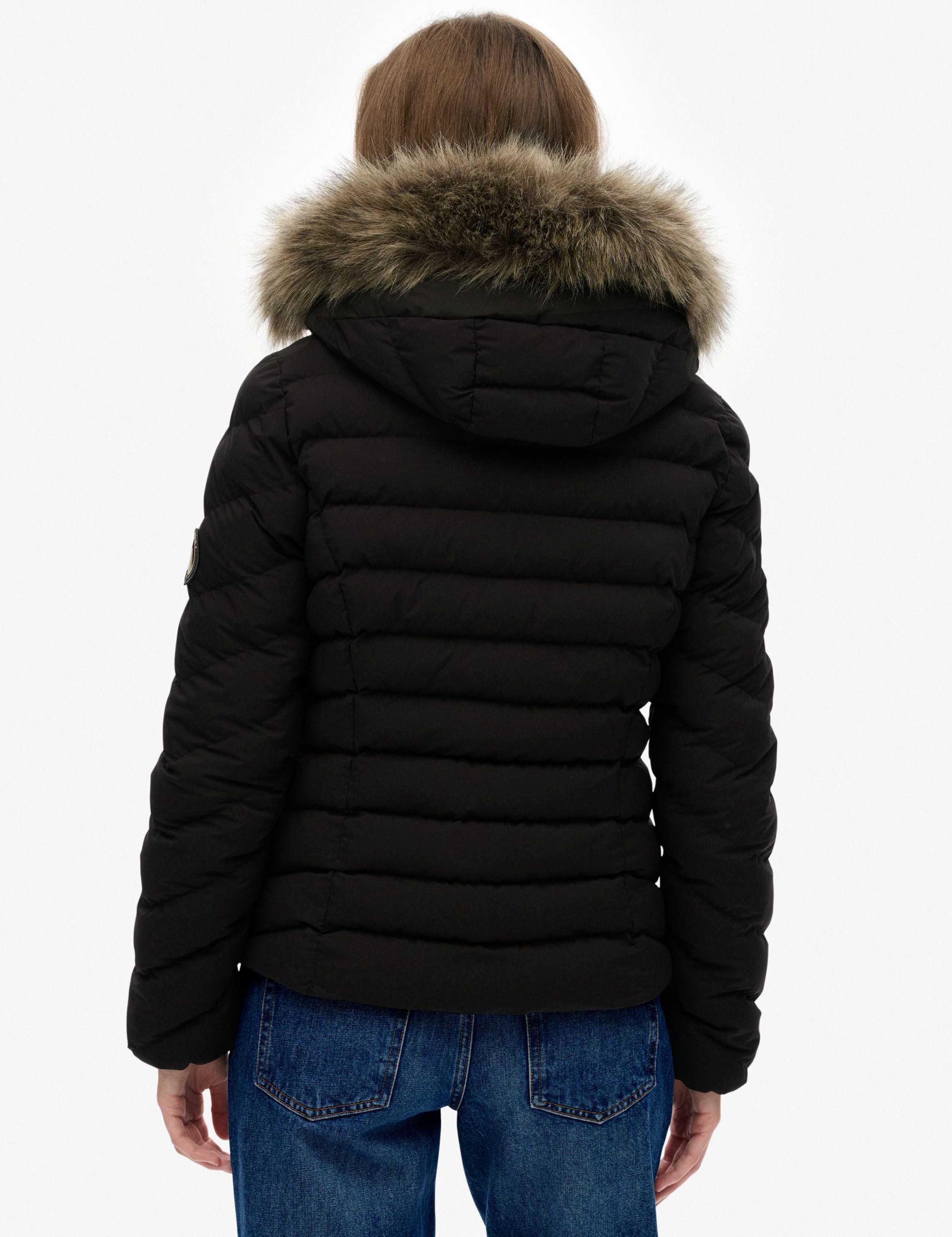 Hooded Funnel Neck Puffer Jacket 2 of 7