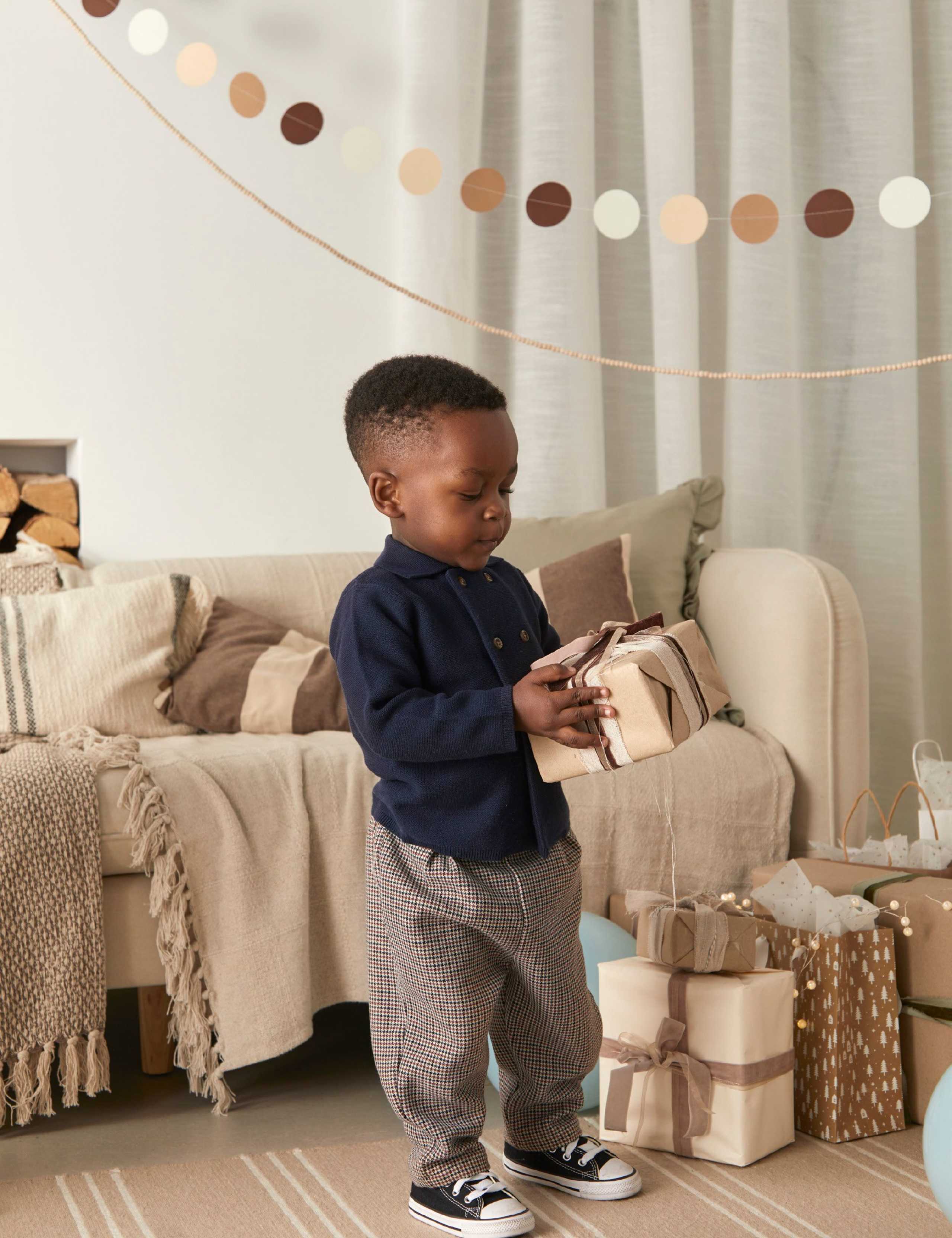 Pure Cotton Collared Cardigan (0 Mths-3 Yrs) 3 of 3