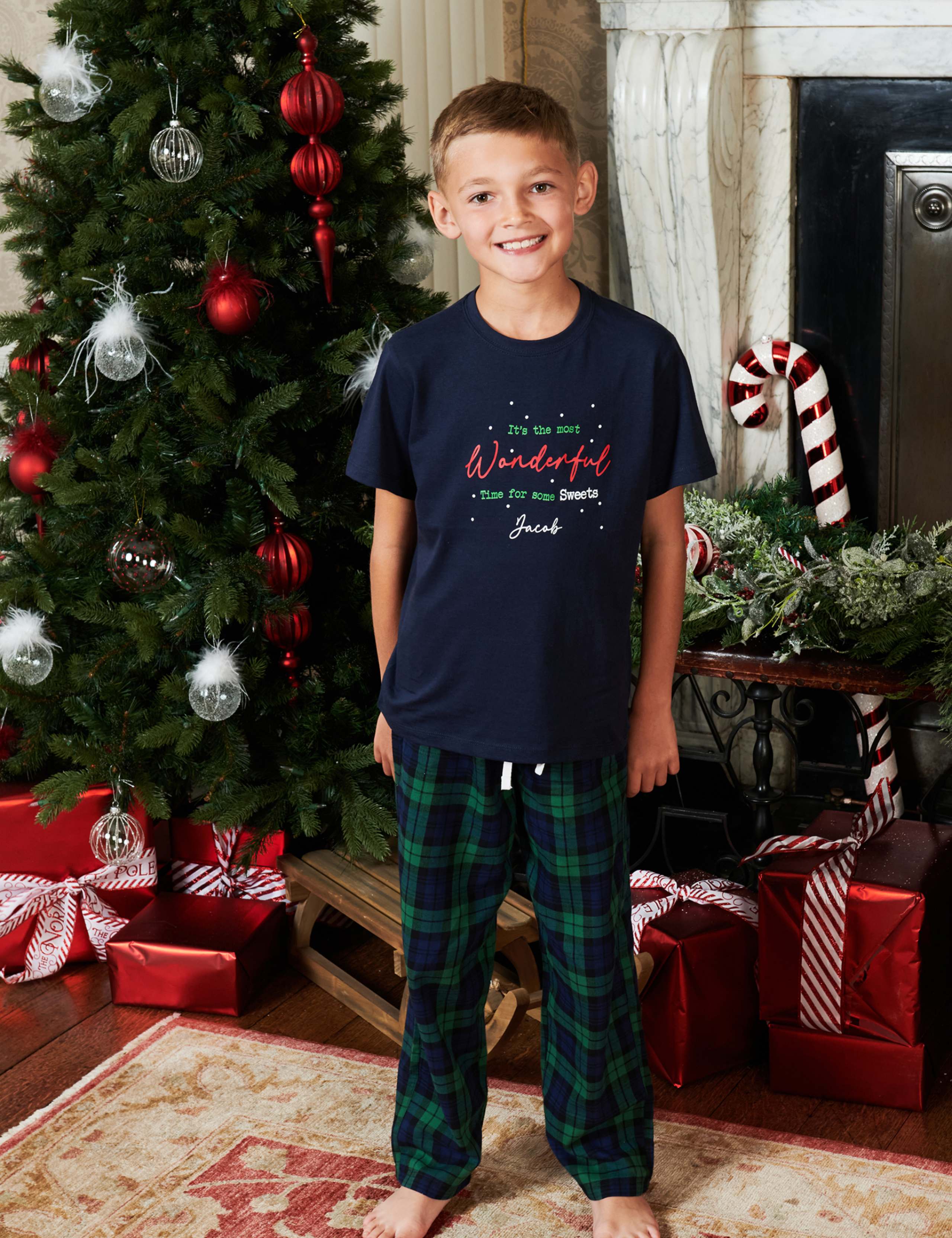 Personalised Wonderful Boys Pyjamas (5-12 Yrs) 3 of 4