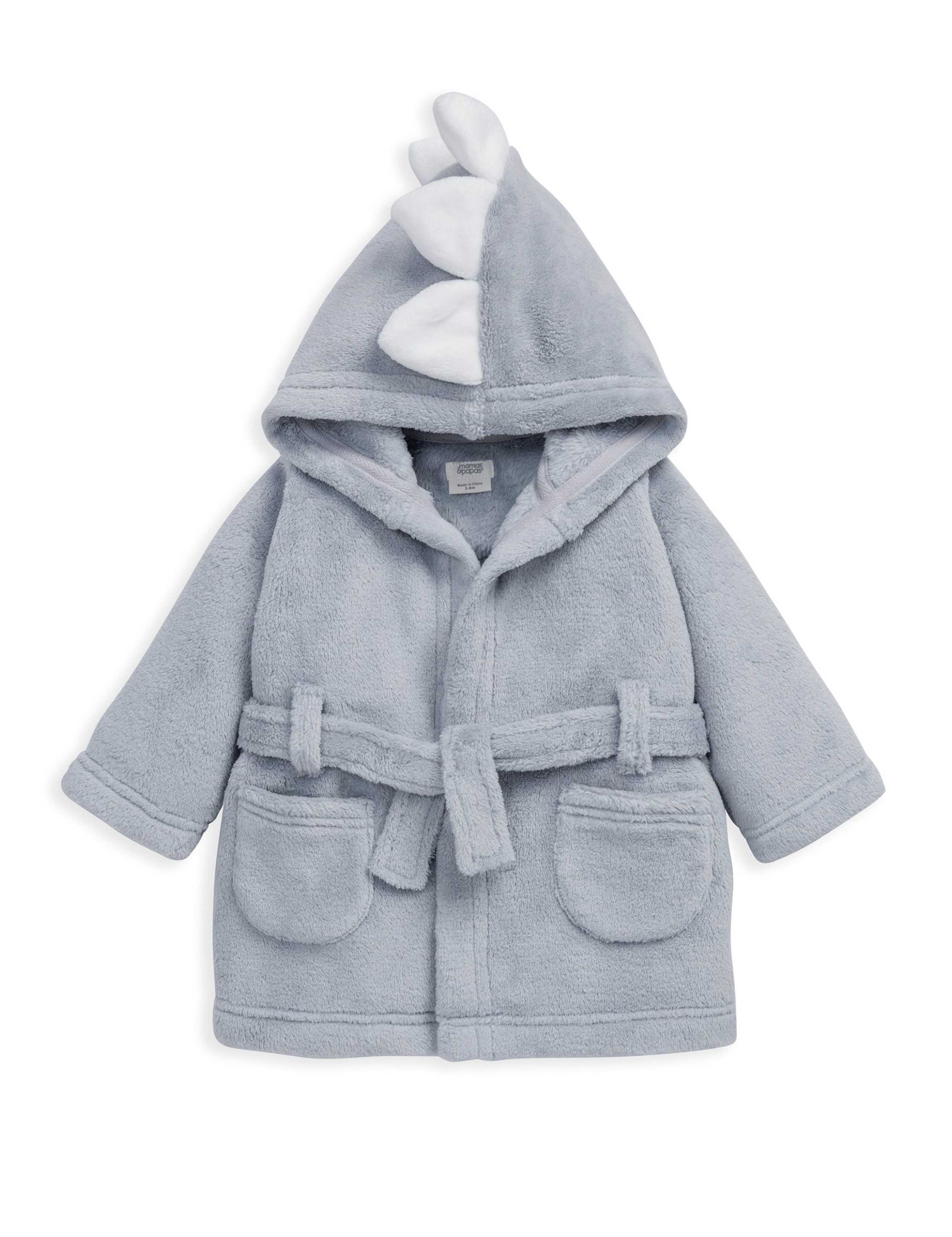Dinosaur Hood Dressing Gown (3 Mths-3 Yrs) 2 of 3