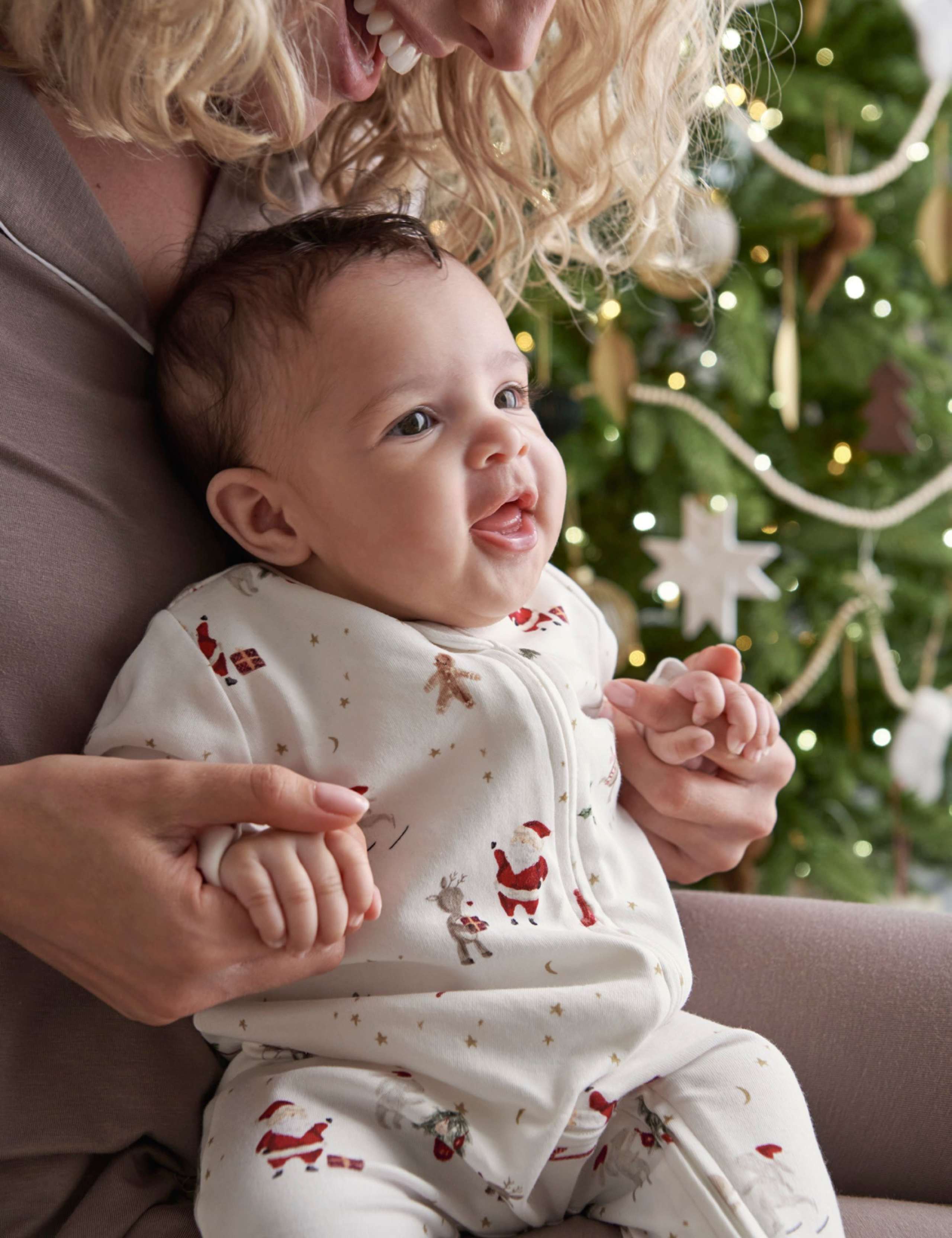 Pure Cotton Christmas Sleepsuit (0-12 Mths) 4 of 6