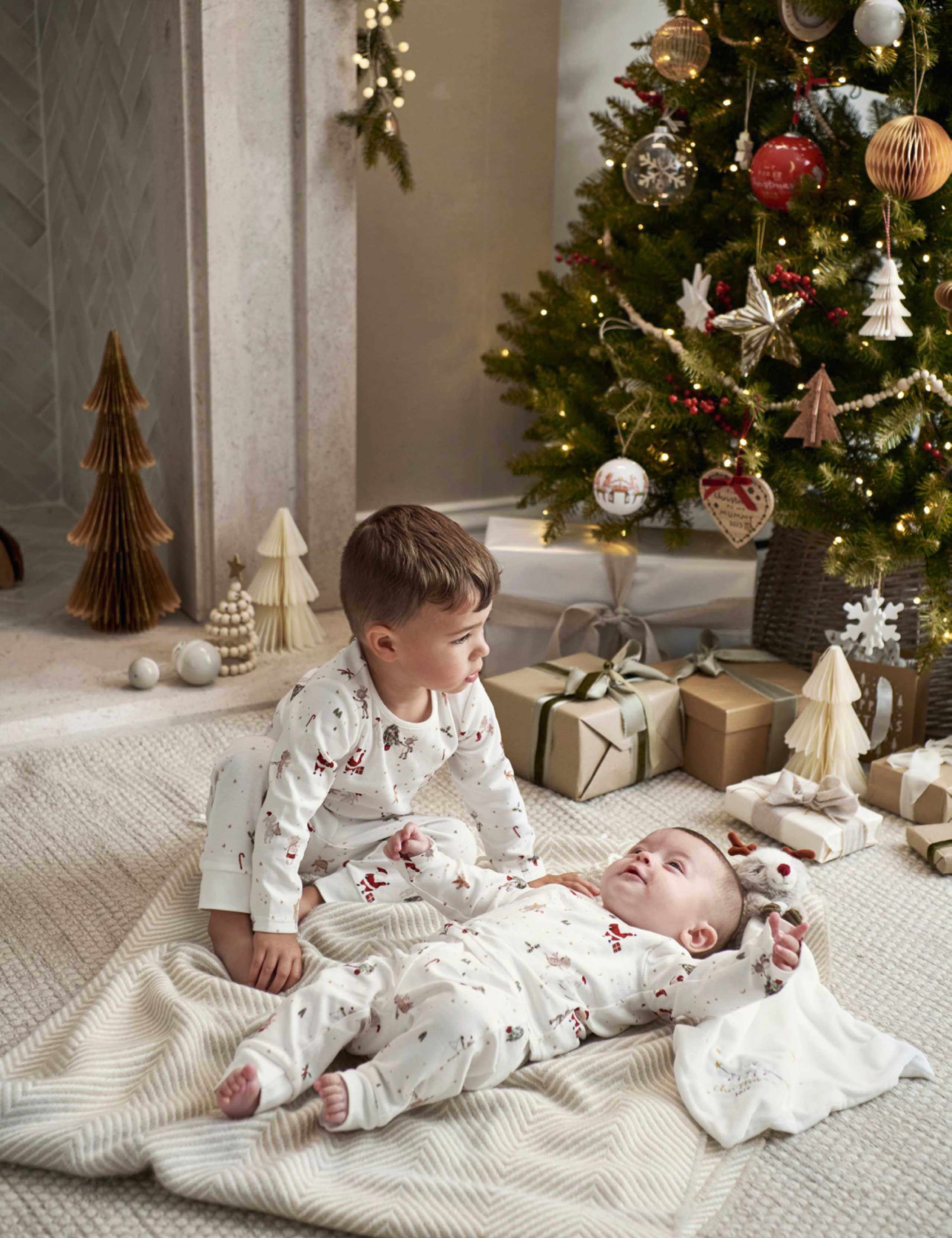 Pure Cotton Christmas Sleepsuit (0-12 Mths) 6 of 6