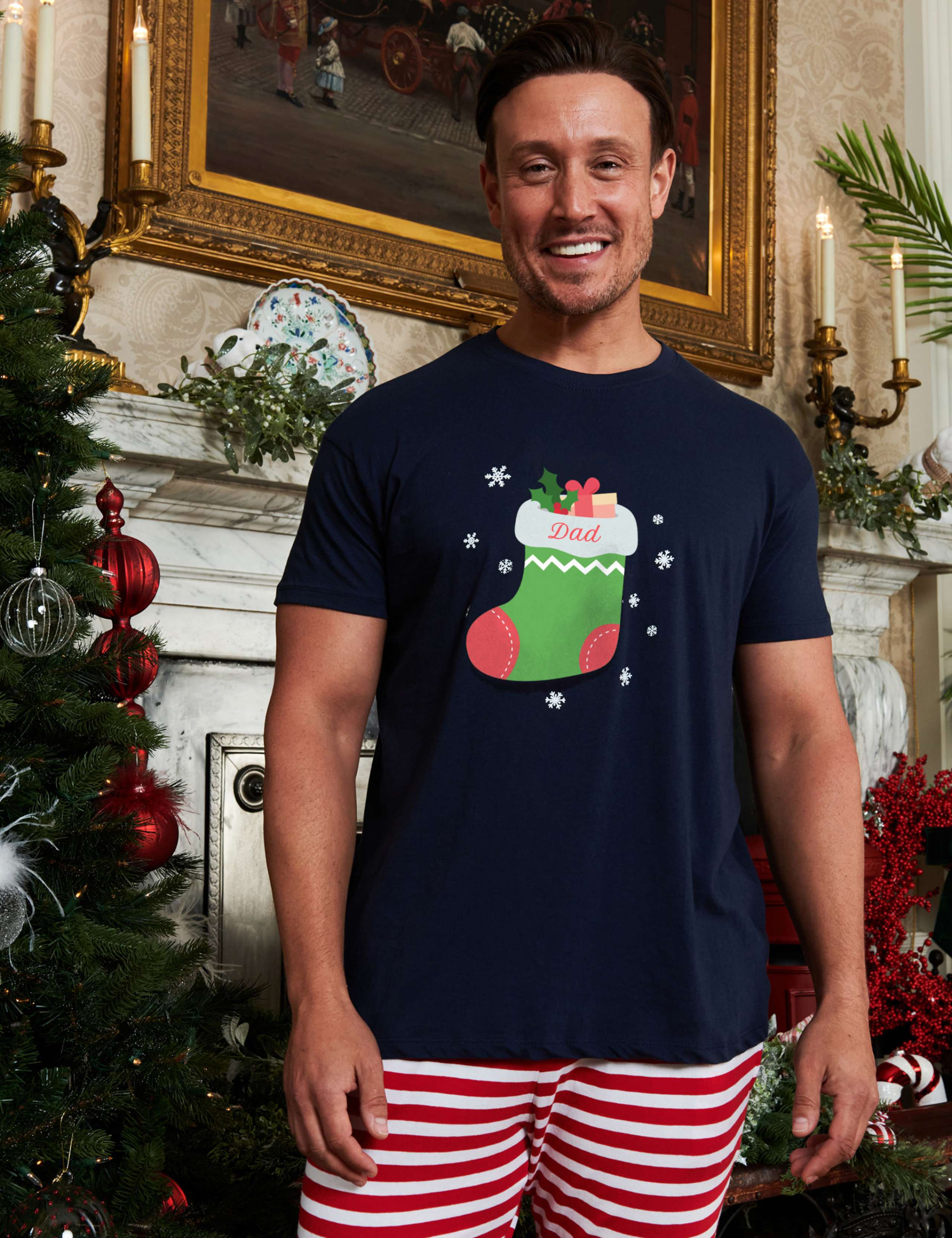 Personalised Stocking Mens Pyjamas 1 of 4