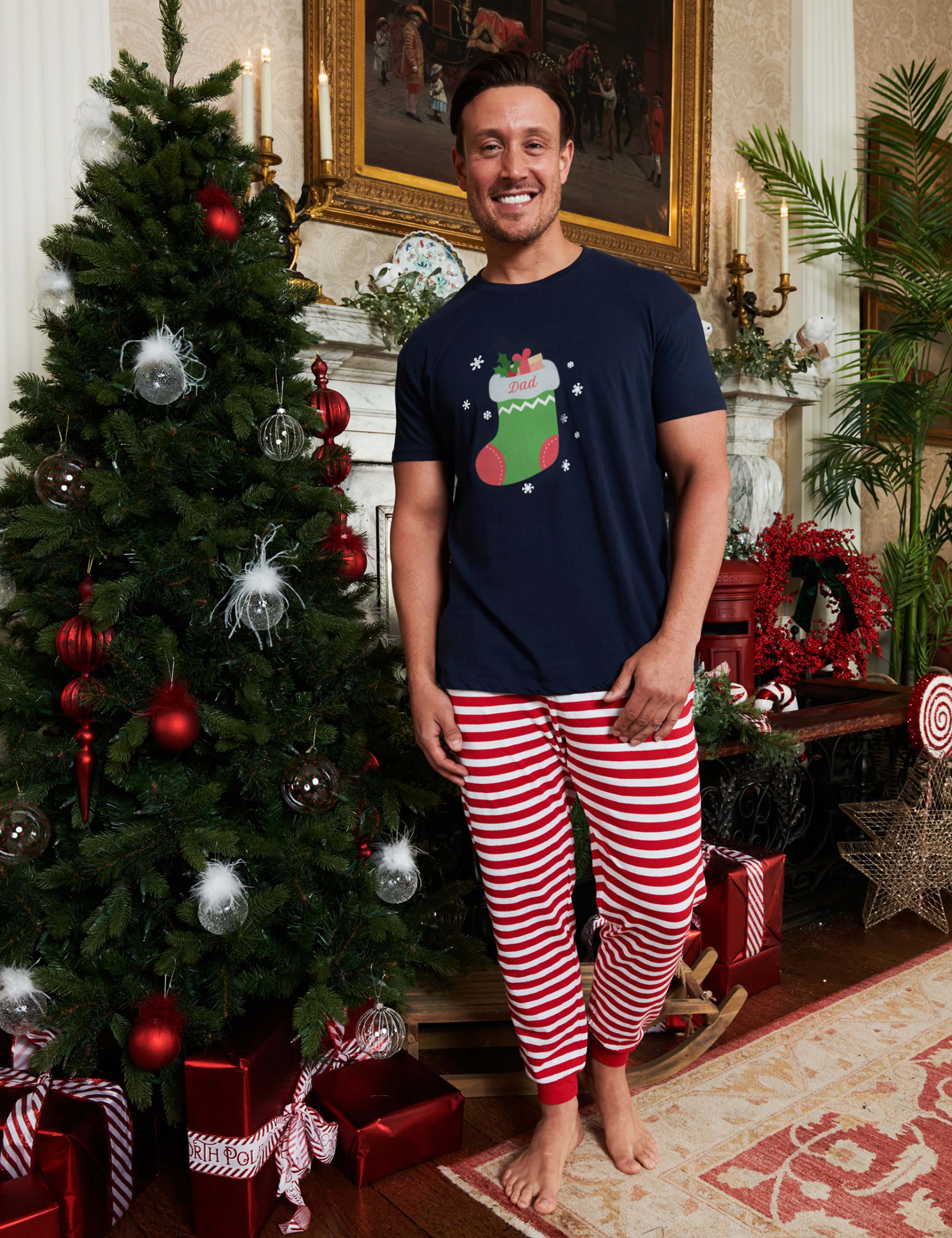 Personalised Stocking Mens Pyjamas 3 of 4