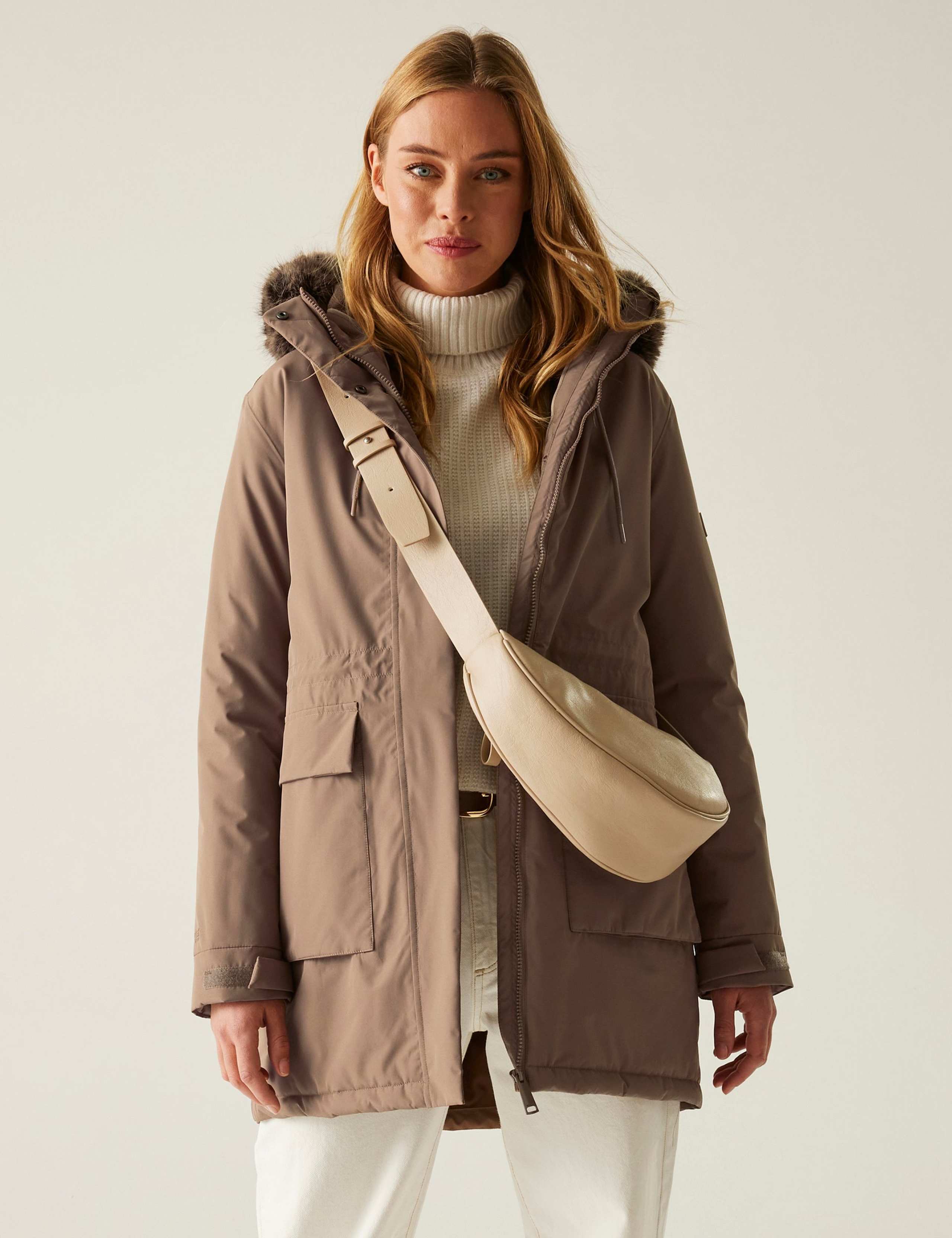 Sabinka Hooded Longline Parka Coat 1 of 10