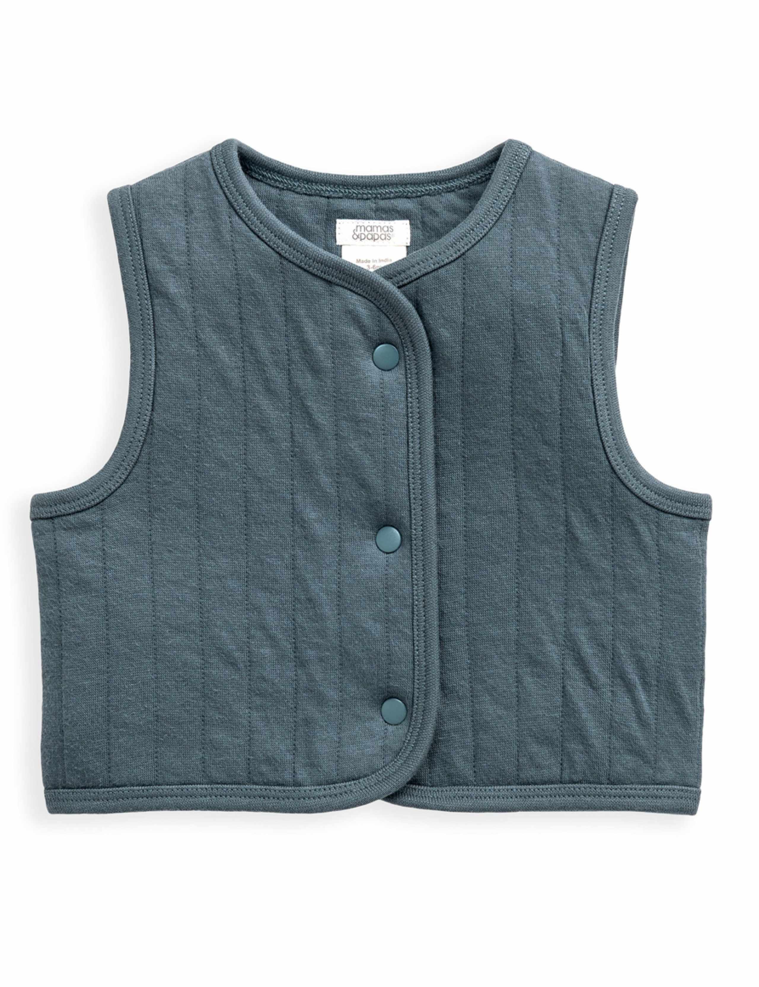 2pc Cotton Rich Gilet & Romper Set (0-12 Mths) 4 of 4