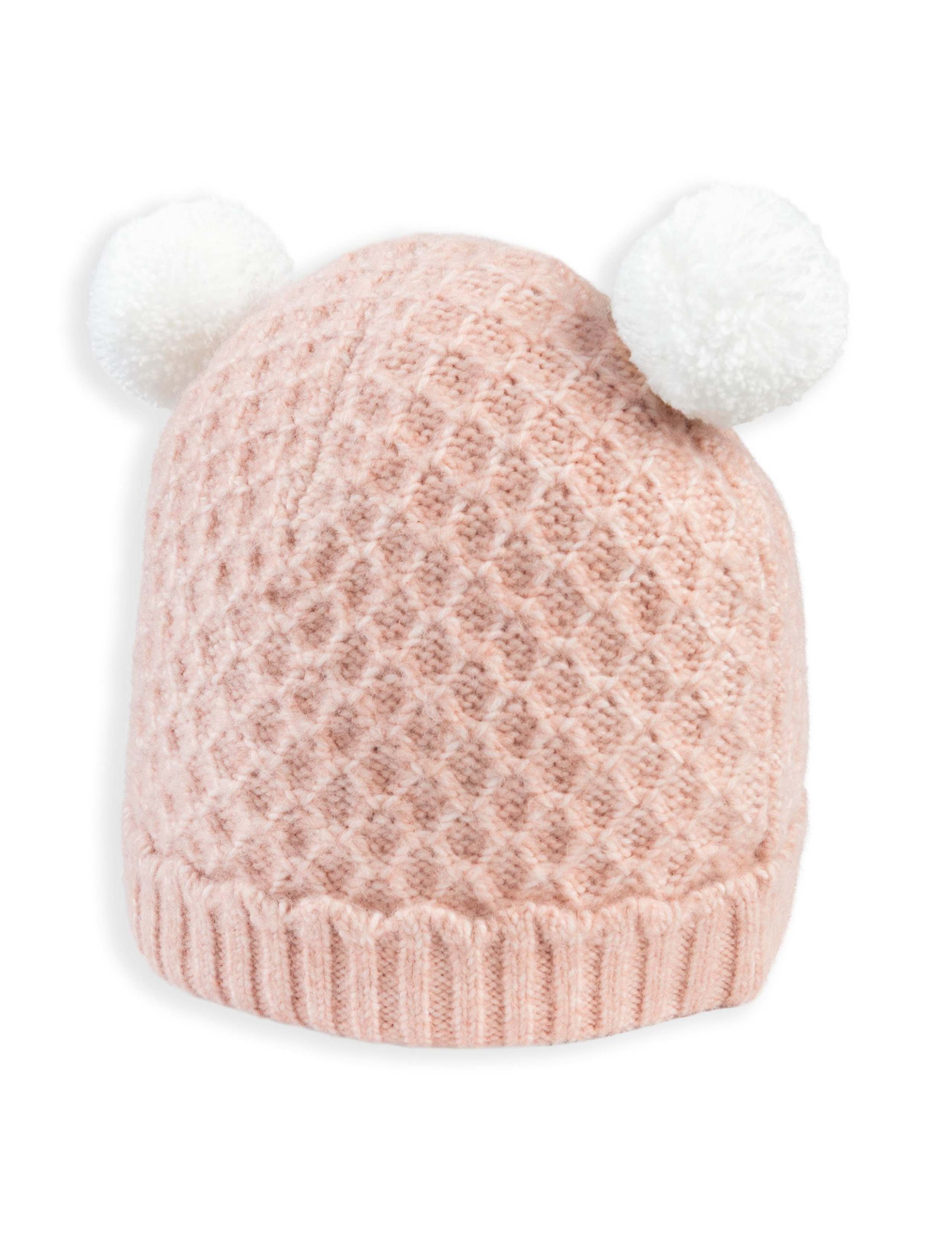 Kids' Double Pom Pom Knitted Winter Hat (0-12 Mths) 2 of 2