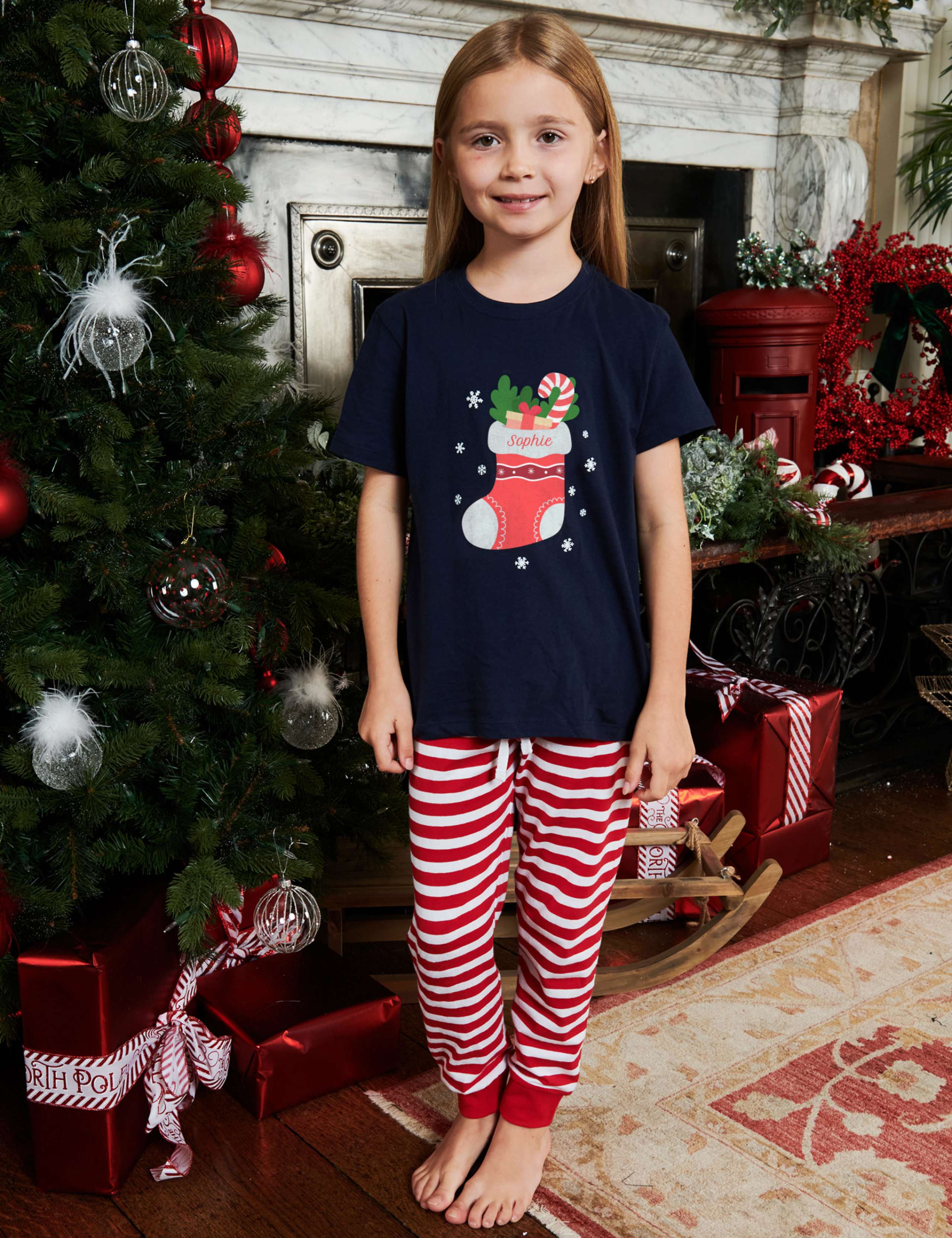 Personalised Christmas Stocking Girls Pyjamas by Dollymix (7-12 Yrs) 3 of 4