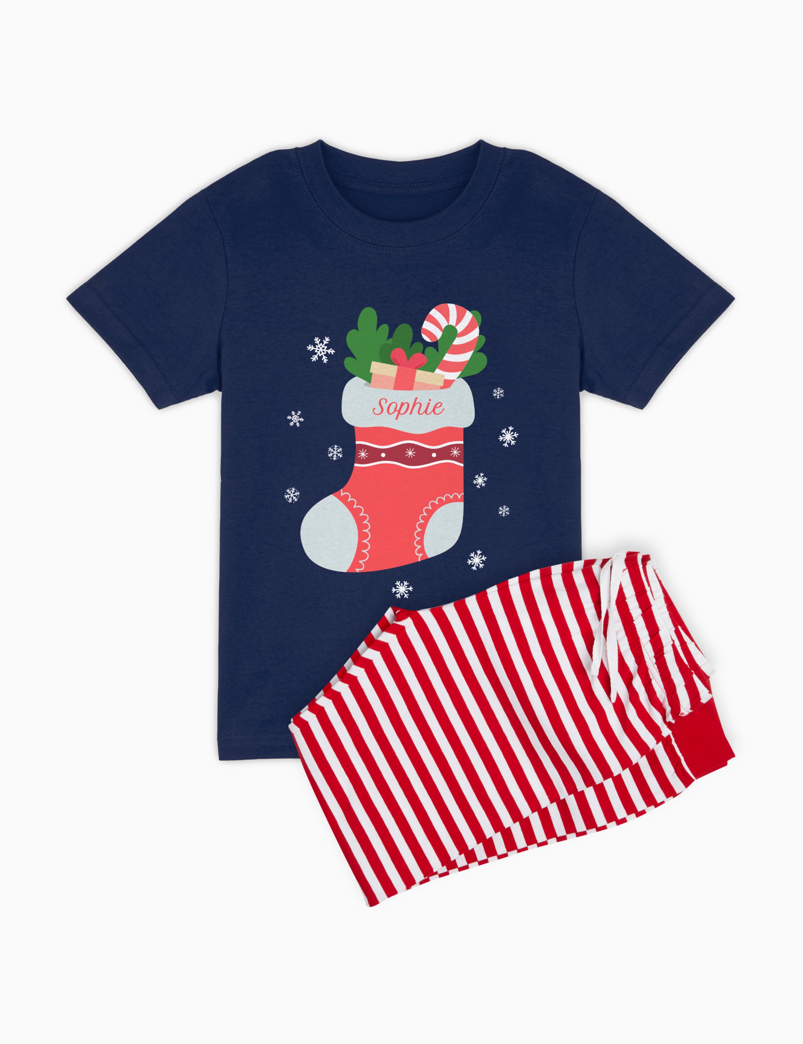 Personalised Christmas Stocking Girls Pyjamas by Dollymix (7-12 Yrs) 2 of 4