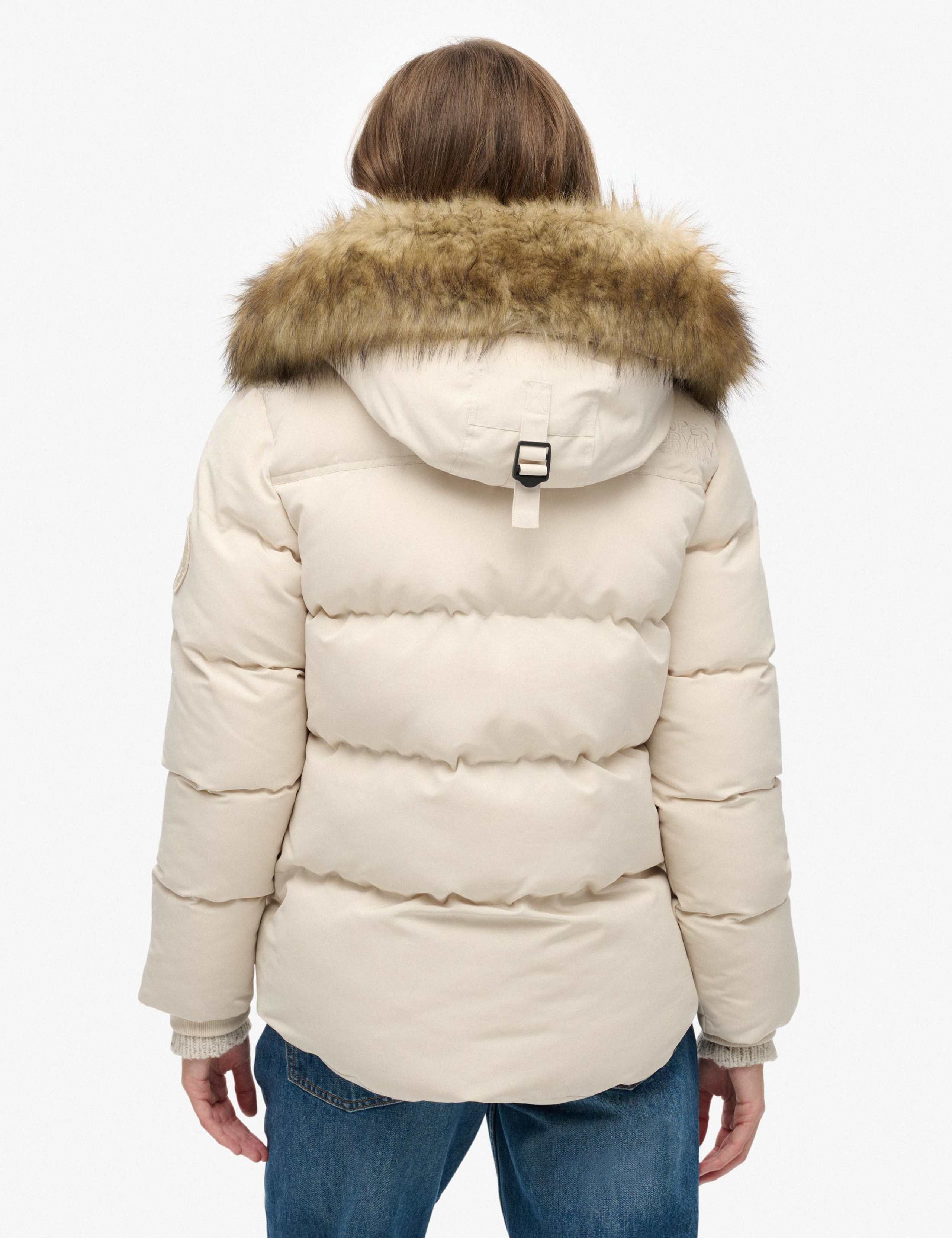 Hooded Faux Fur Trim Puffer Coat 4 of 4