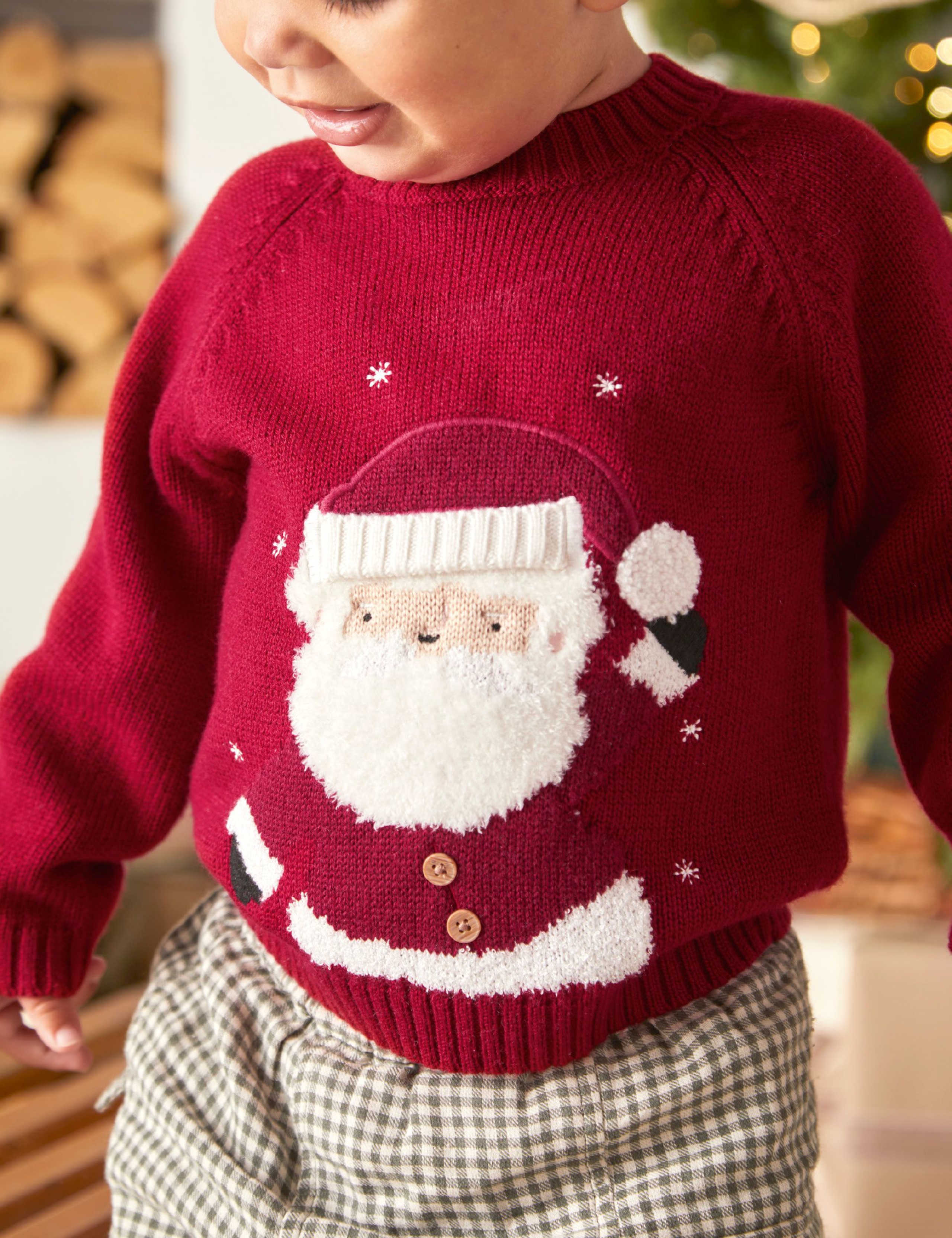 Santa Christmas Jumper with Wool (0 Mths-3 Yrs) 3 of 8