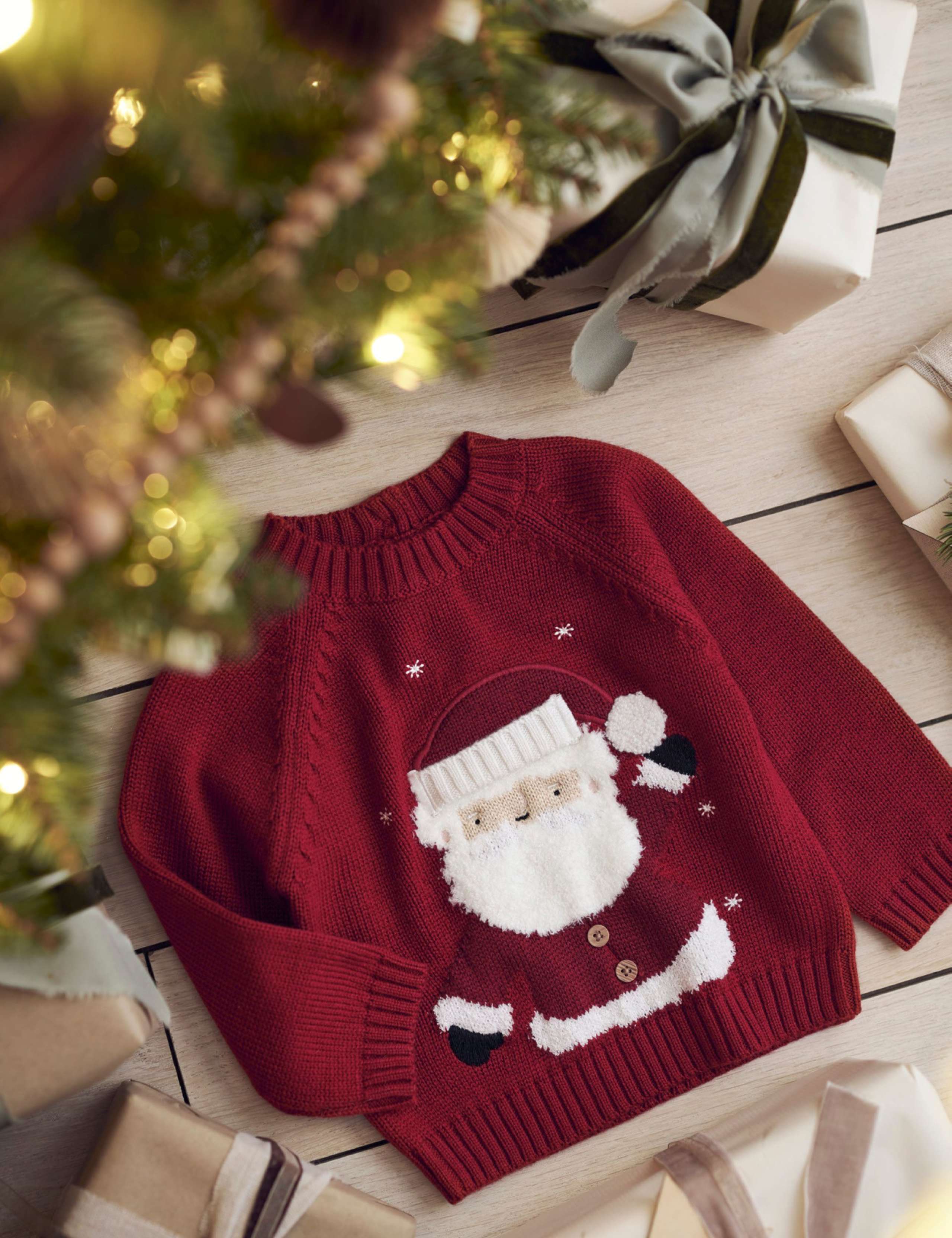 Santa Christmas Jumper with Wool (0 Mths-3 Yrs) 4 of 8