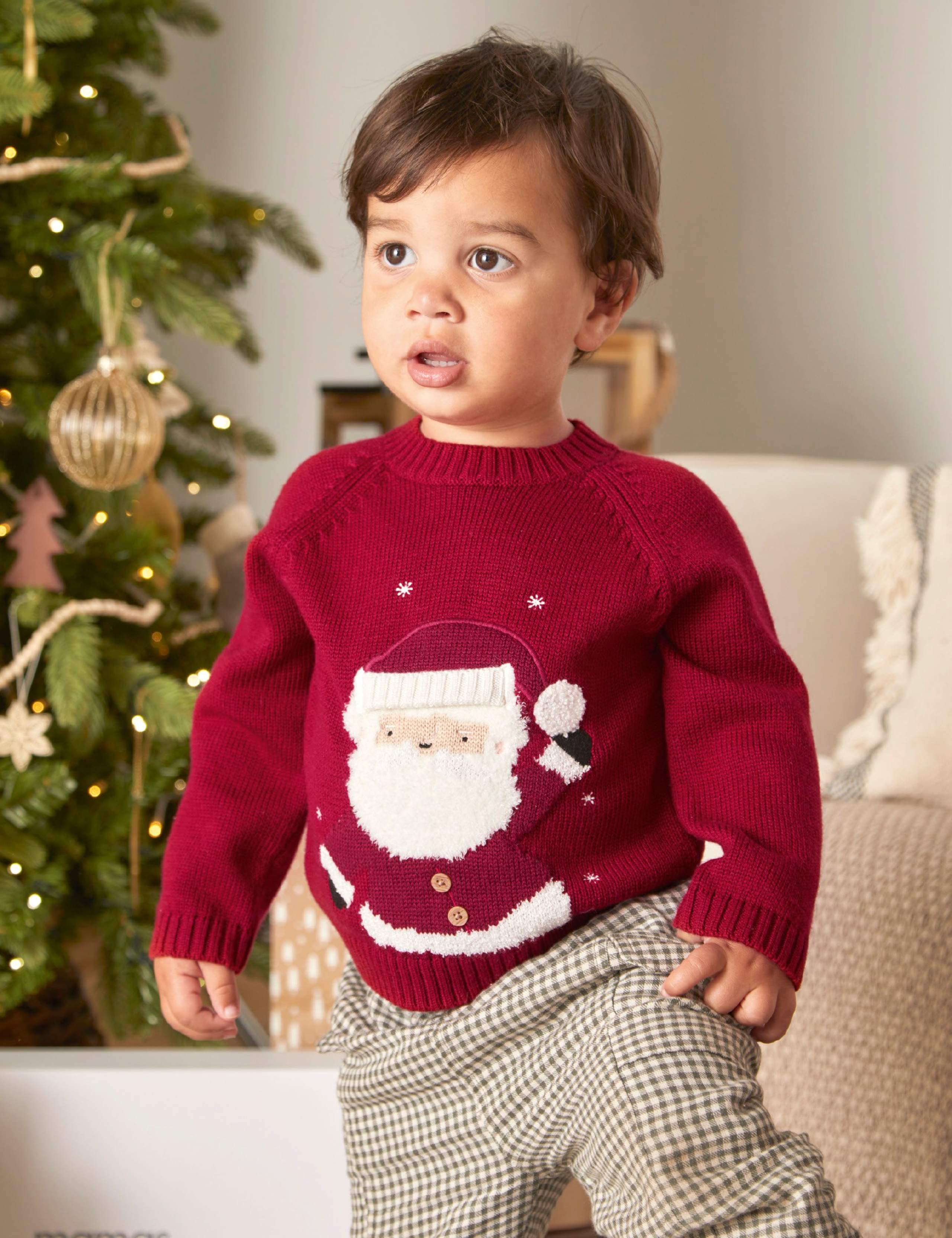 Santa Christmas Jumper with Wool (0 Mths-3 Yrs) 6 of 8