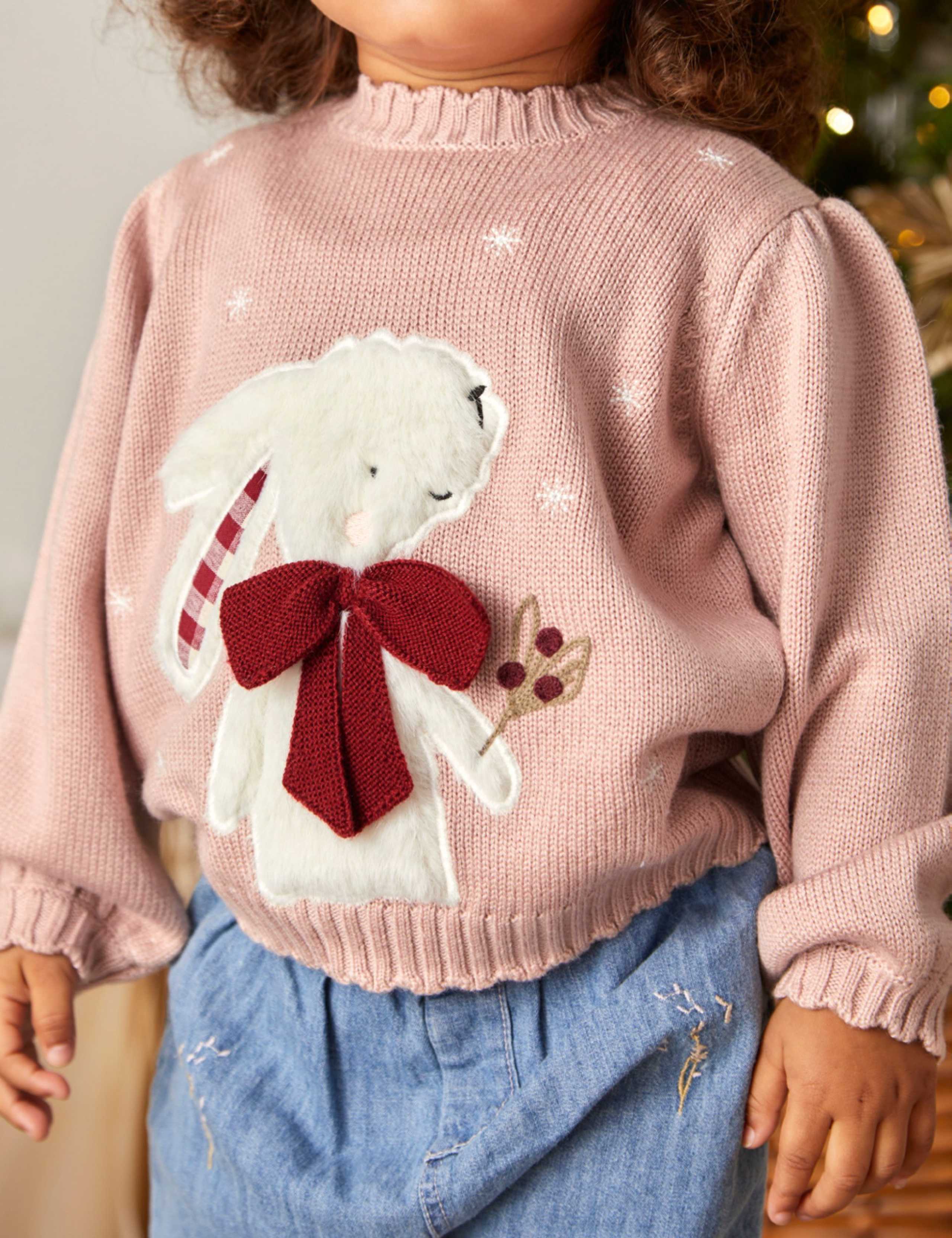 Bunny Christmas Jumper with Wool 4 of 6