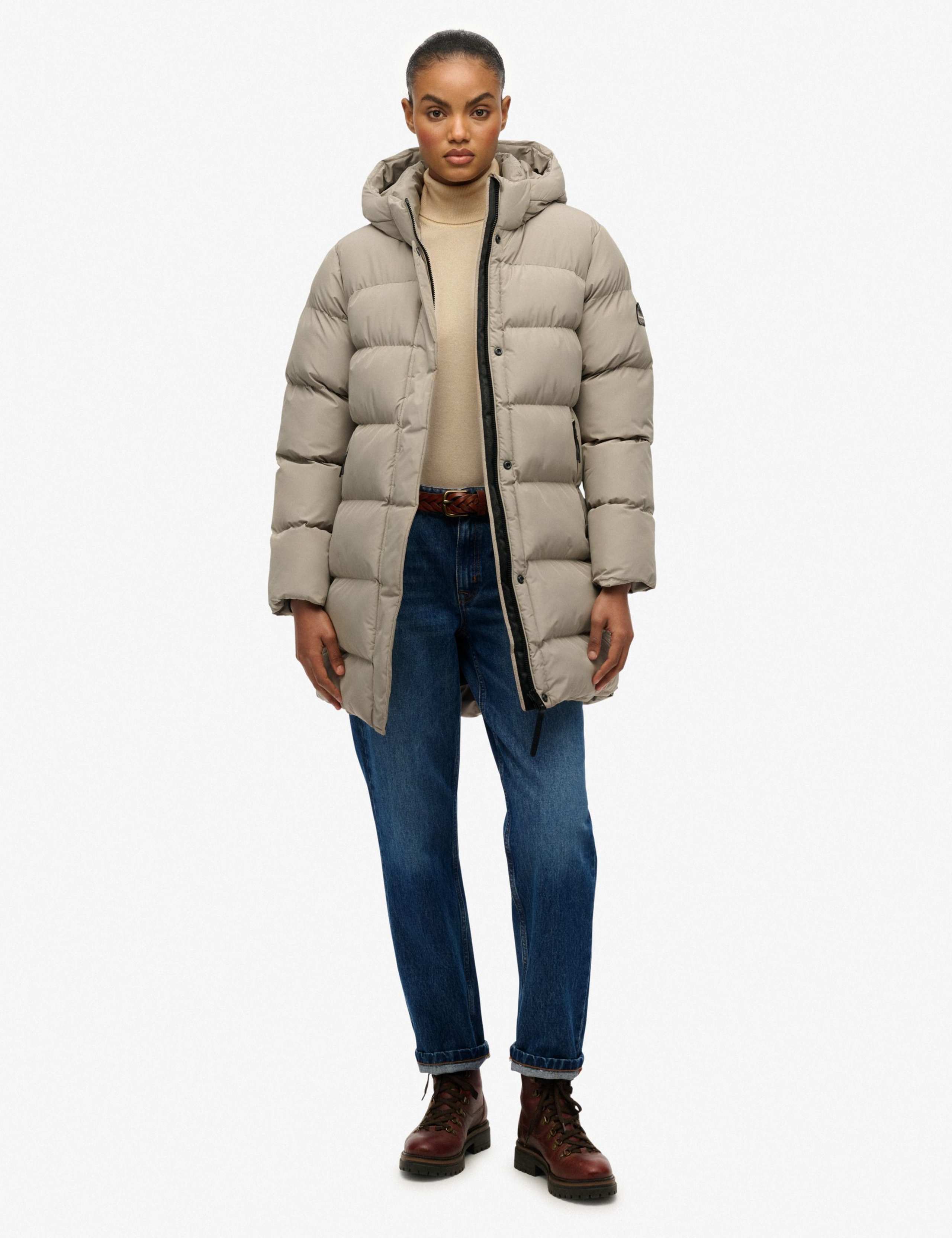 Hooded Longline Puffer Jacket 2 of 4