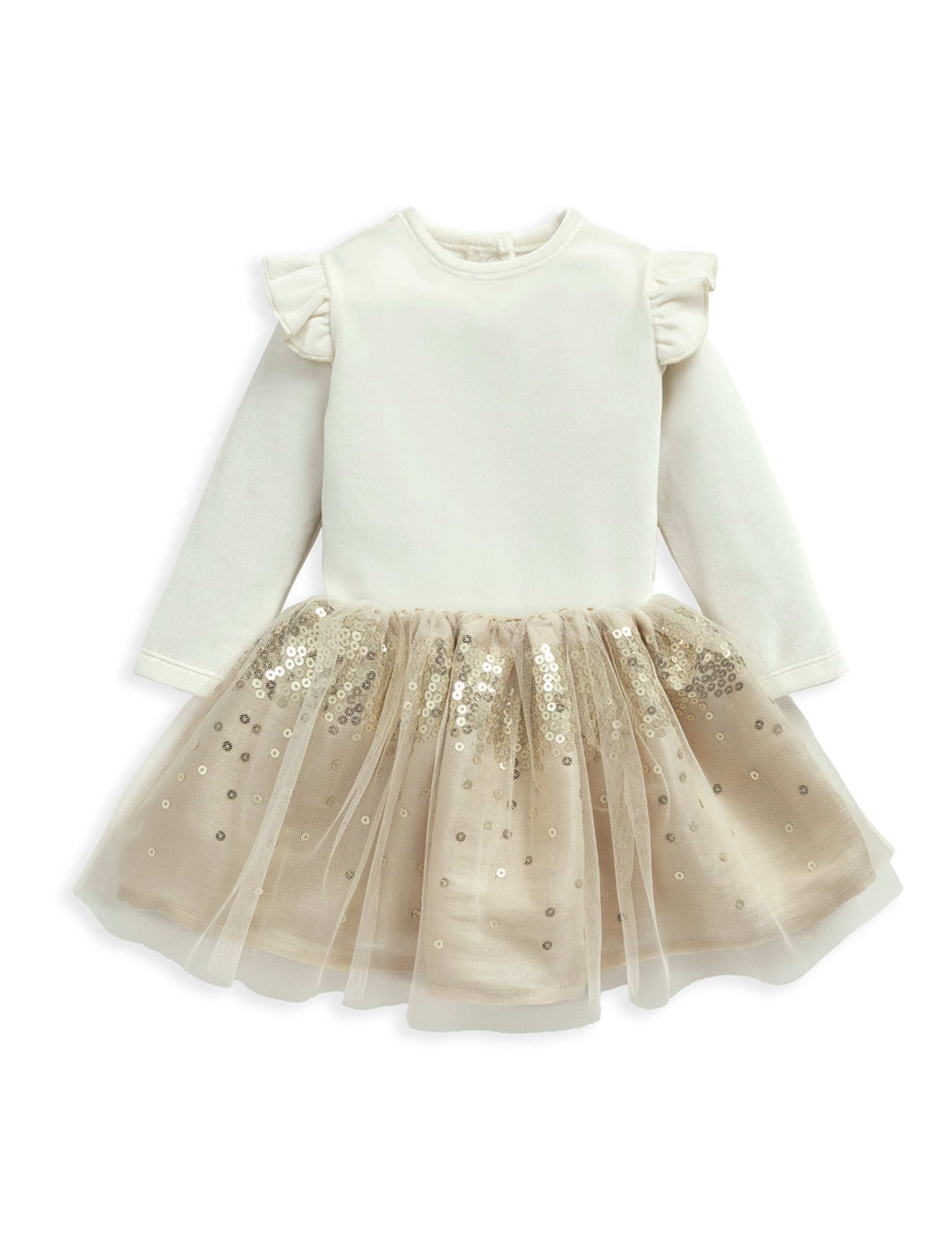 Velour Bodysuit & Sparkly Tutu Set (0-3 Yrs) 2 of 4