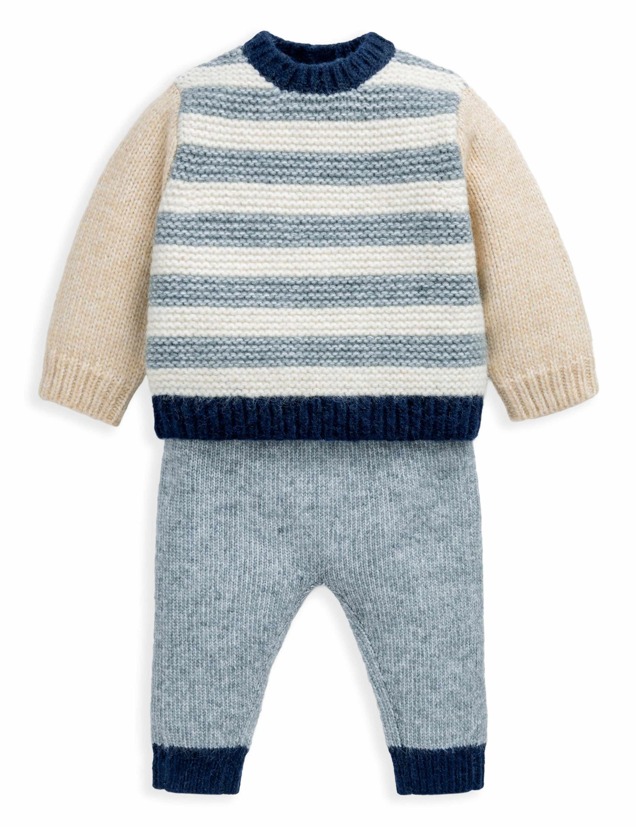 2pc Knitted Outfit with Wool (0-12 Mths) 2 of 4