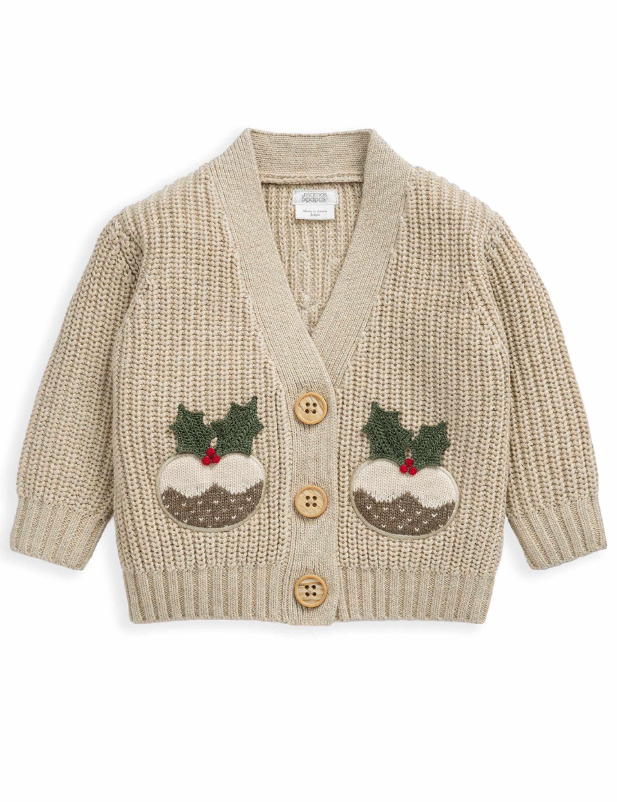 2pc Cotton Rich Christmas Pudding Outfit (0-12 Mths) 3 of 10