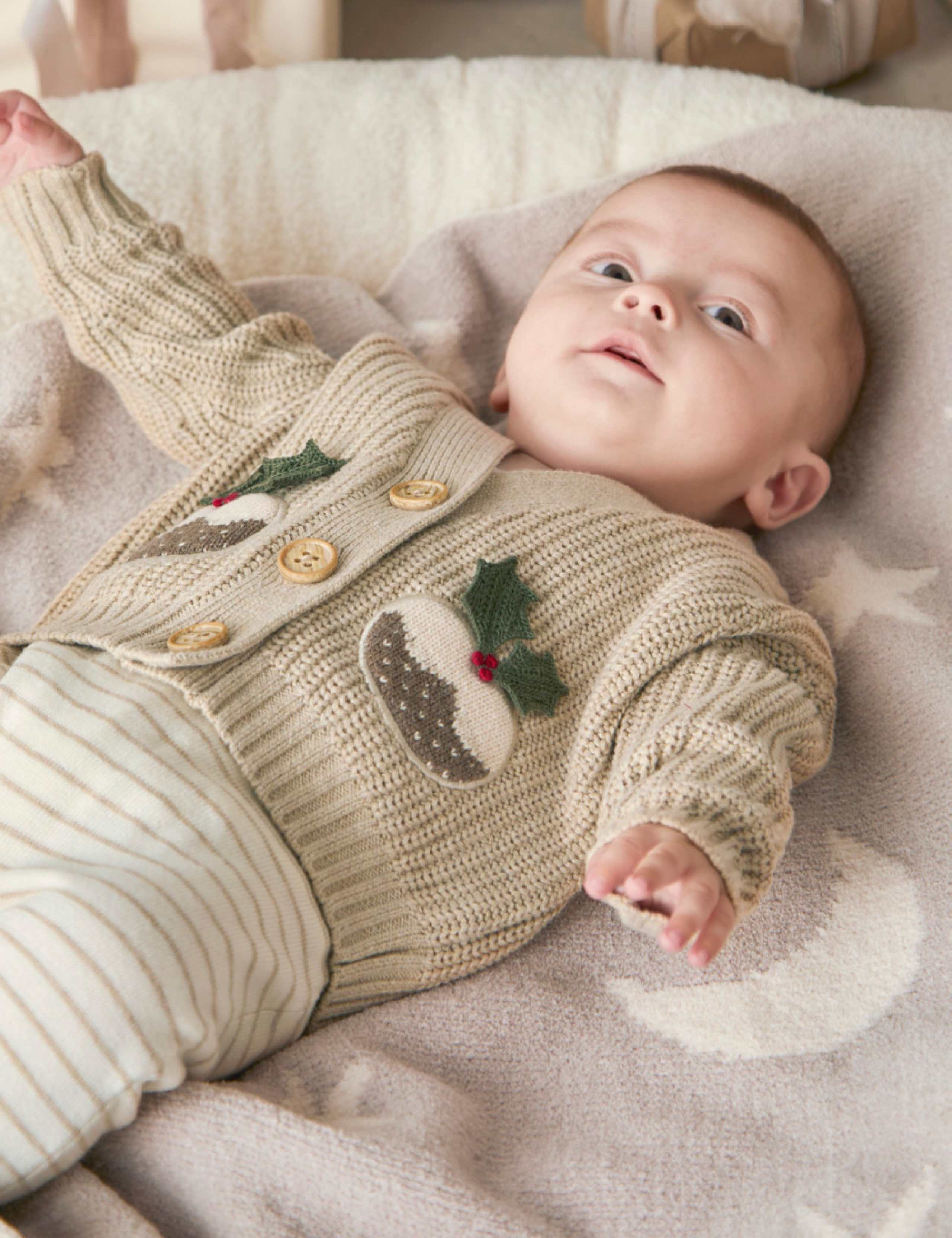 2pc Cotton Rich Christmas Pudding Outfit (0-12 Mths) 7 of 10