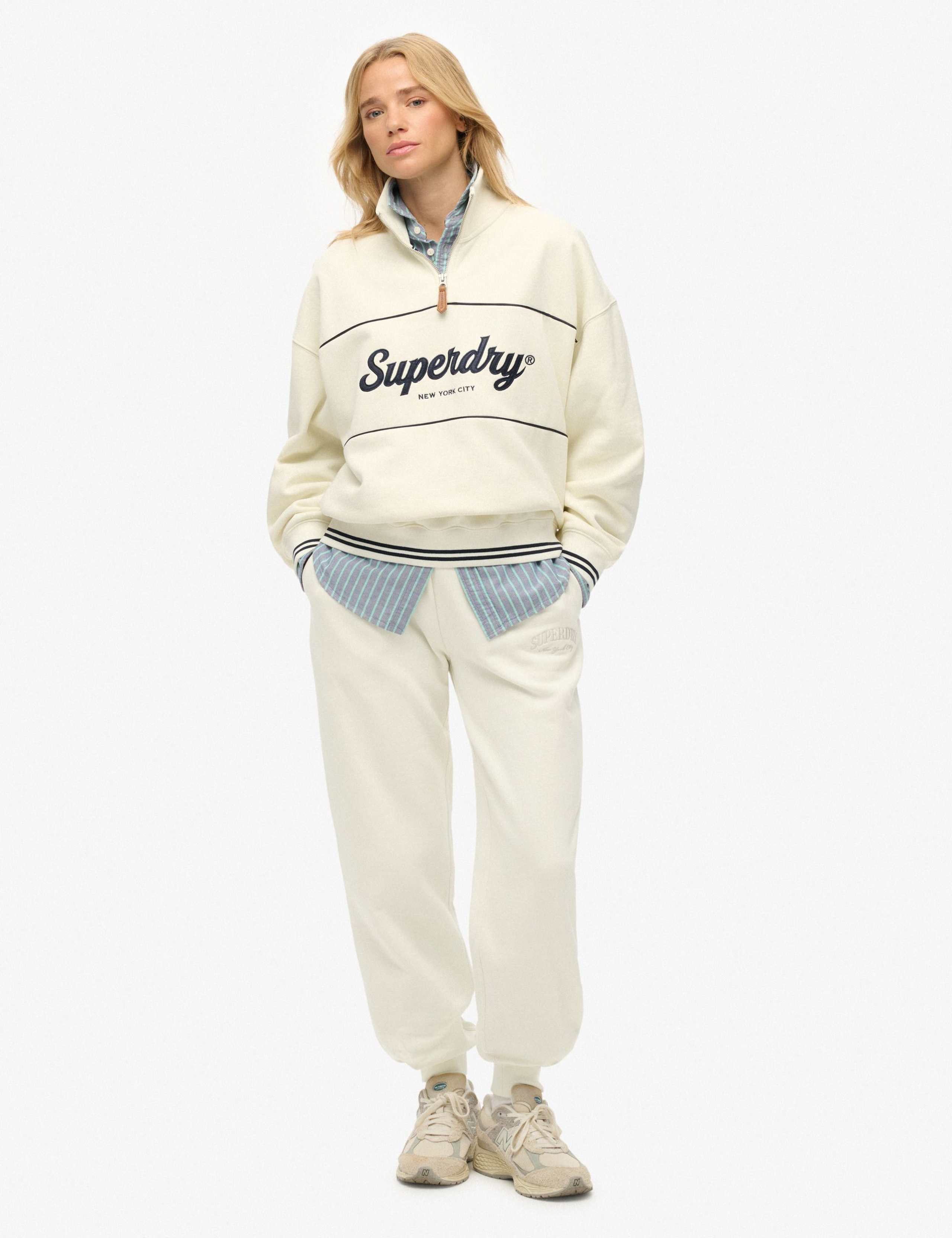 Cotton Rich Embroidered Logo Joggers 1 of 7