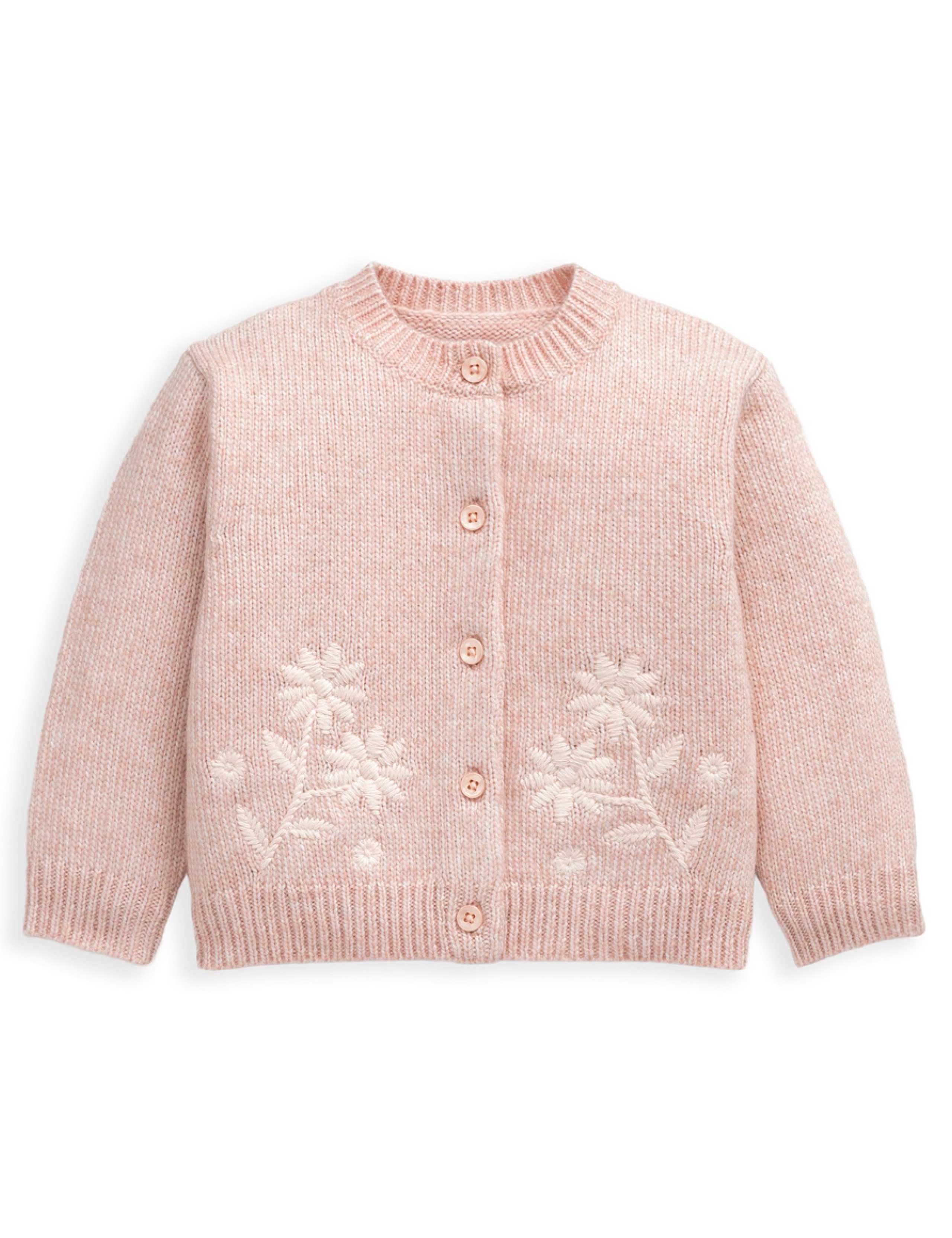 Knitted Floral Cardigan & Leggings Set (0-12 Mths) 4 of 4