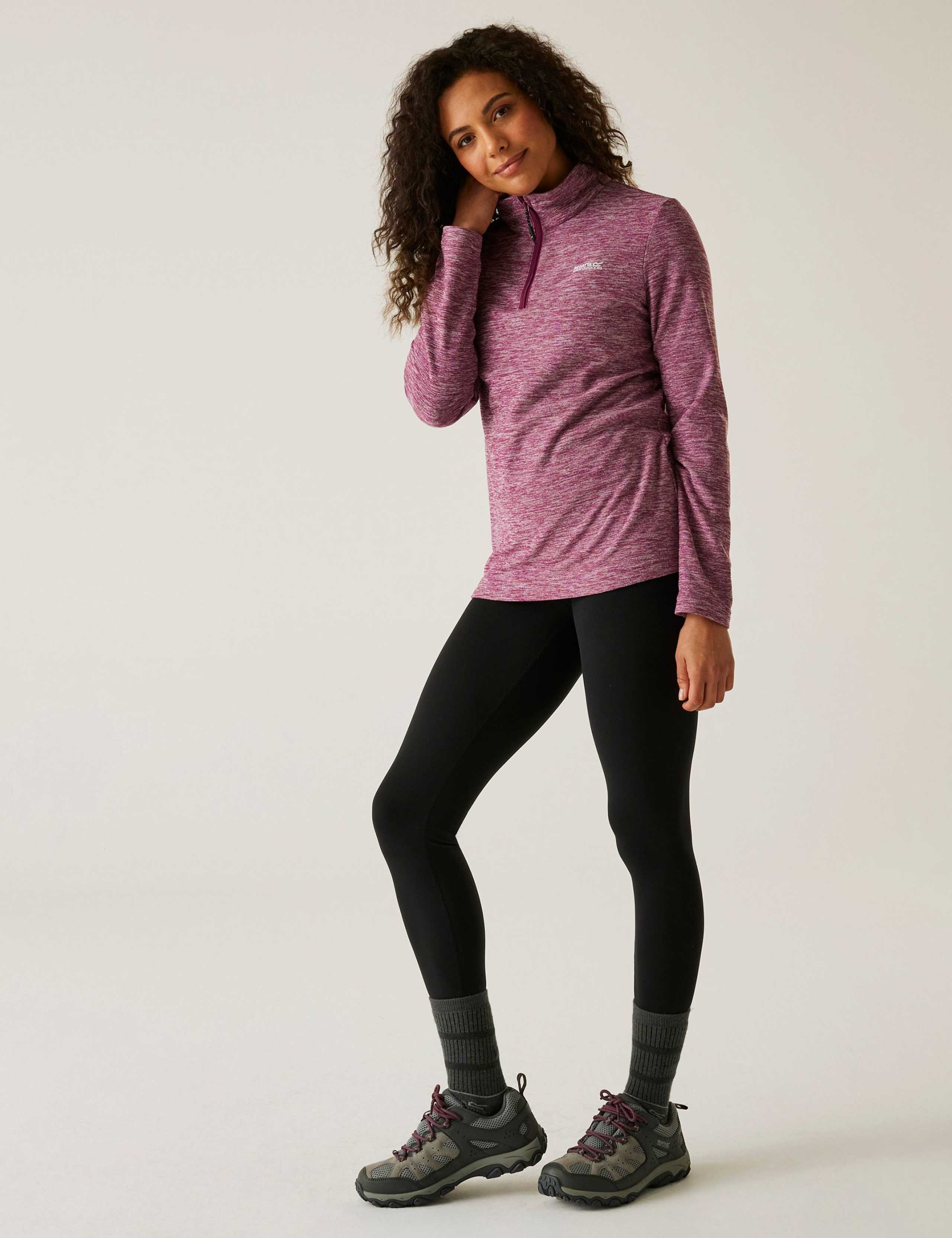 Sweethart Marl Funnel Neck Half Zip Fleece 3 of 5