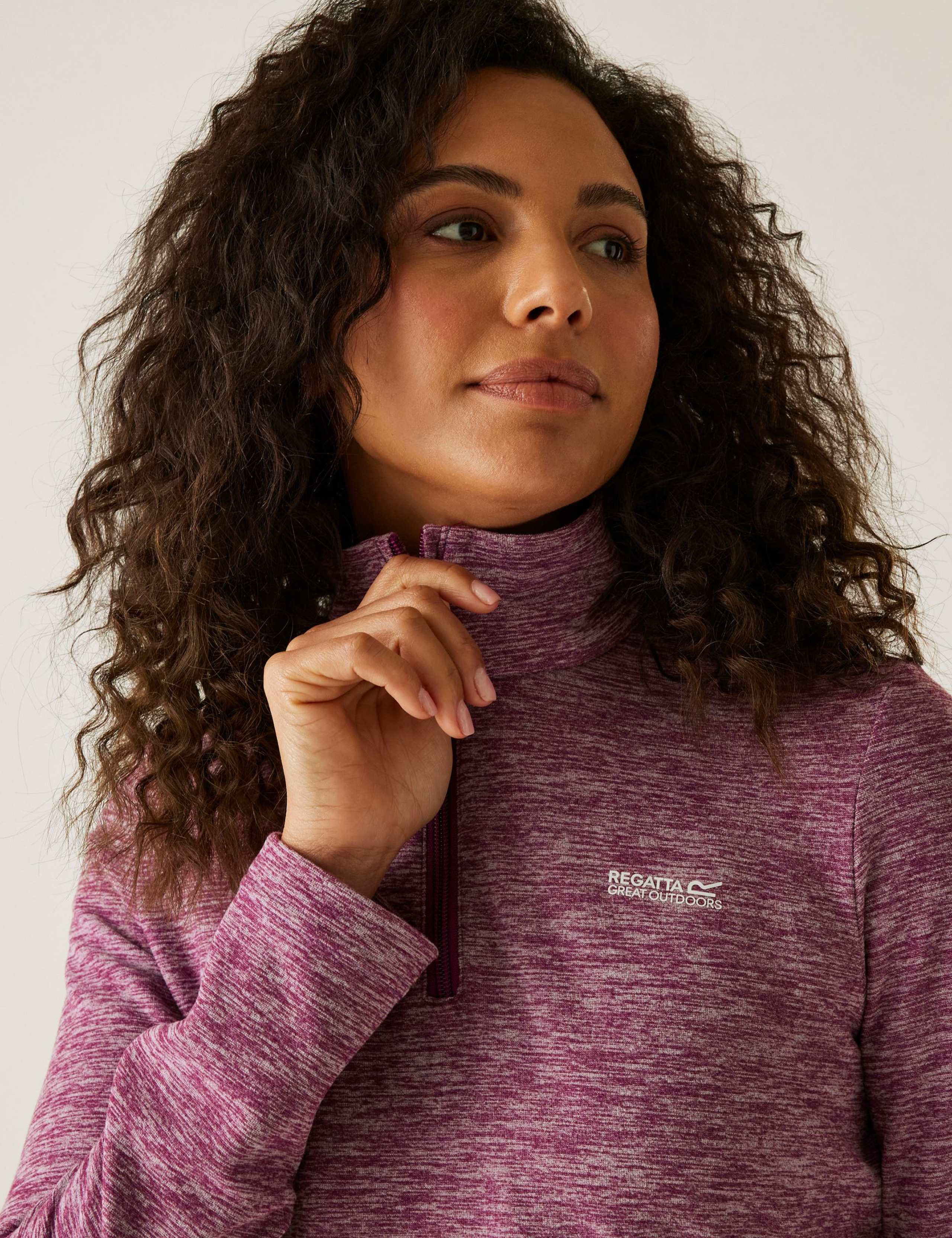 Sweethart Marl Funnel Neck Half Zip Fleece 5 of 5